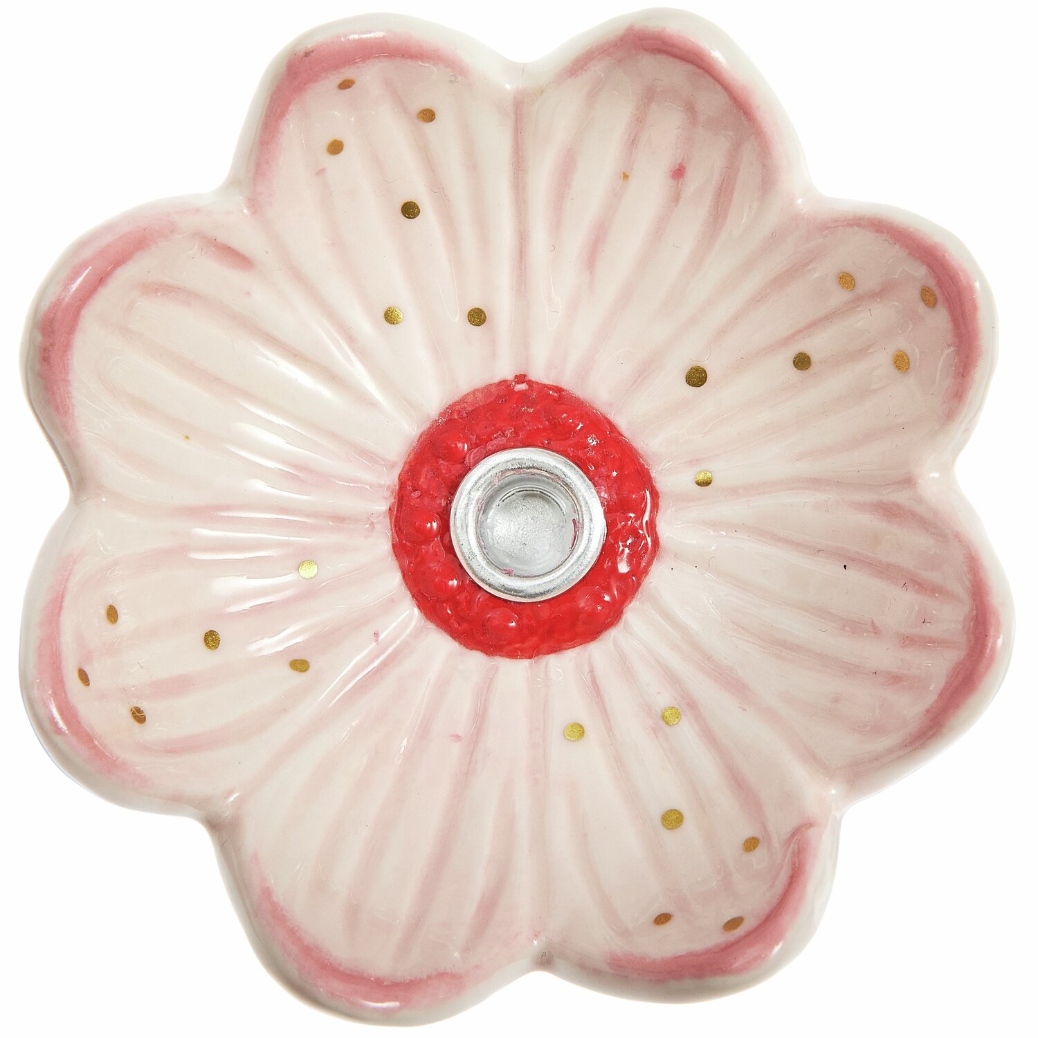 Keramik Kerzenhalter Blüte 4,4x9x9cm von Rico Design