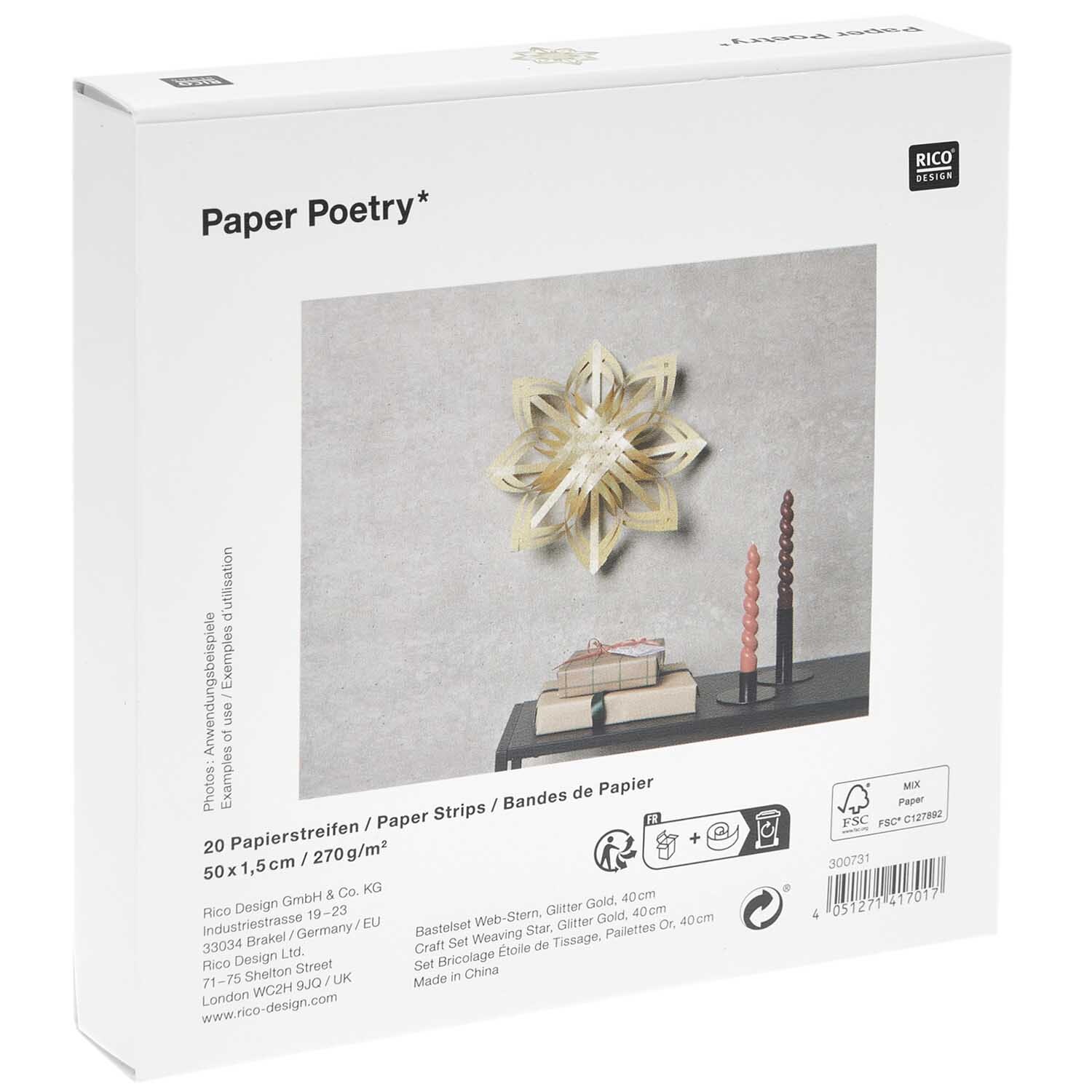 Paper Poetry Web-Stern Größe M 270g/m2 Paper Poetry Web-Stern Größe M 270g/m2