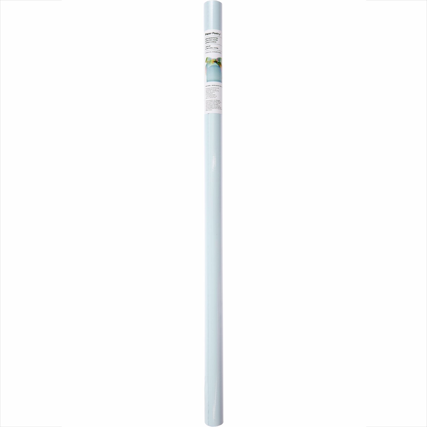 Paper Poetry Geschenkpapier Lack in blaugrau, 0,7x2m. Ideal für stilvolle Verpackungen.