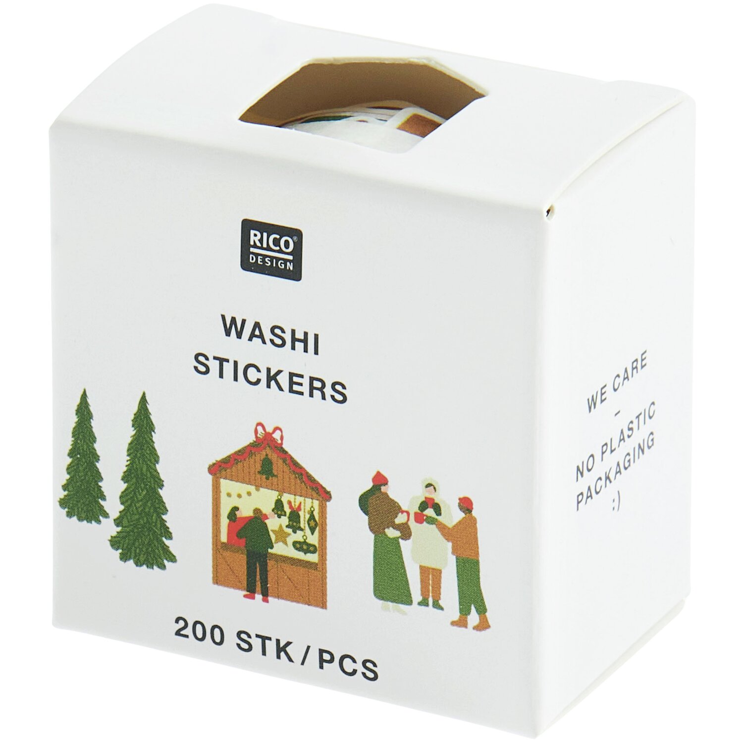 Washi Sticker Weihnachtsmarkt 200 Stück von Rico Design