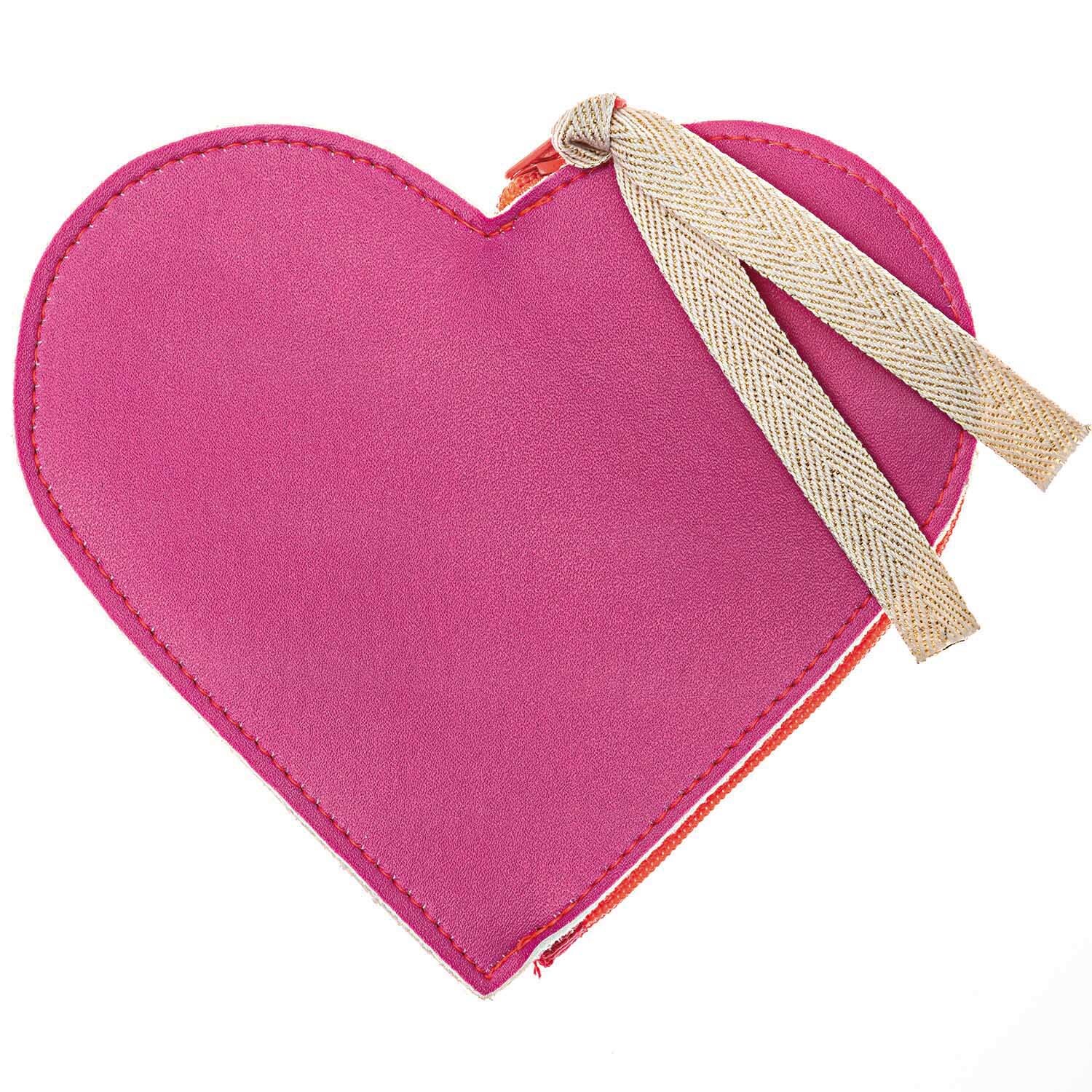 Paper Poetry Geldbeutel Herz neon-pink 0,5x13x14cm von Rico Design