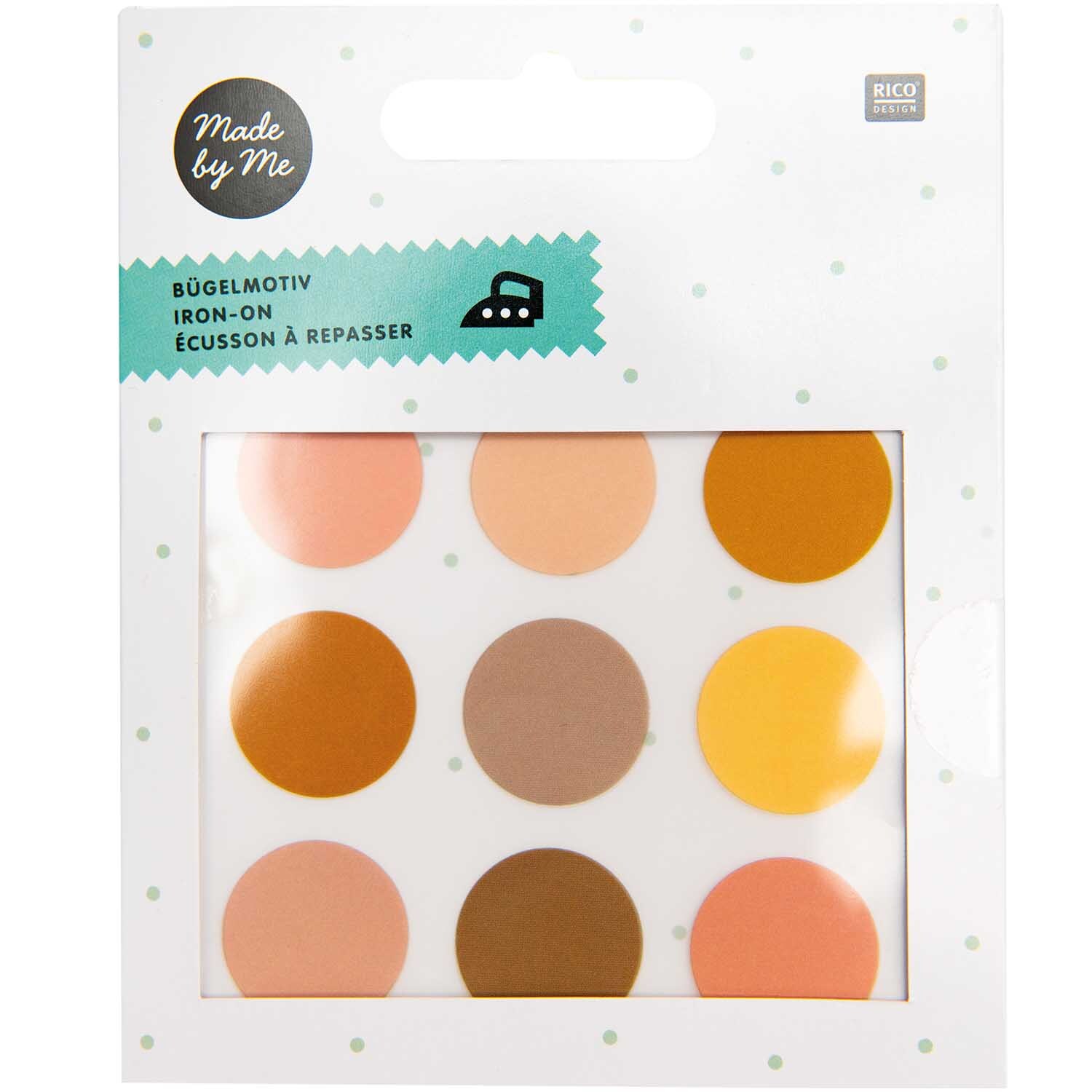 Bügelmotiv Kreise rosa Mix 18 Stück