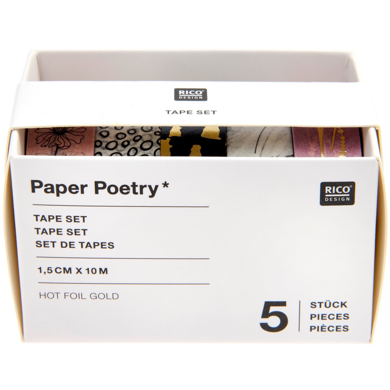Paper Poetry Tape Set In the Meadow Gräser 5 Stück 1,5cmx10m von Rico Design