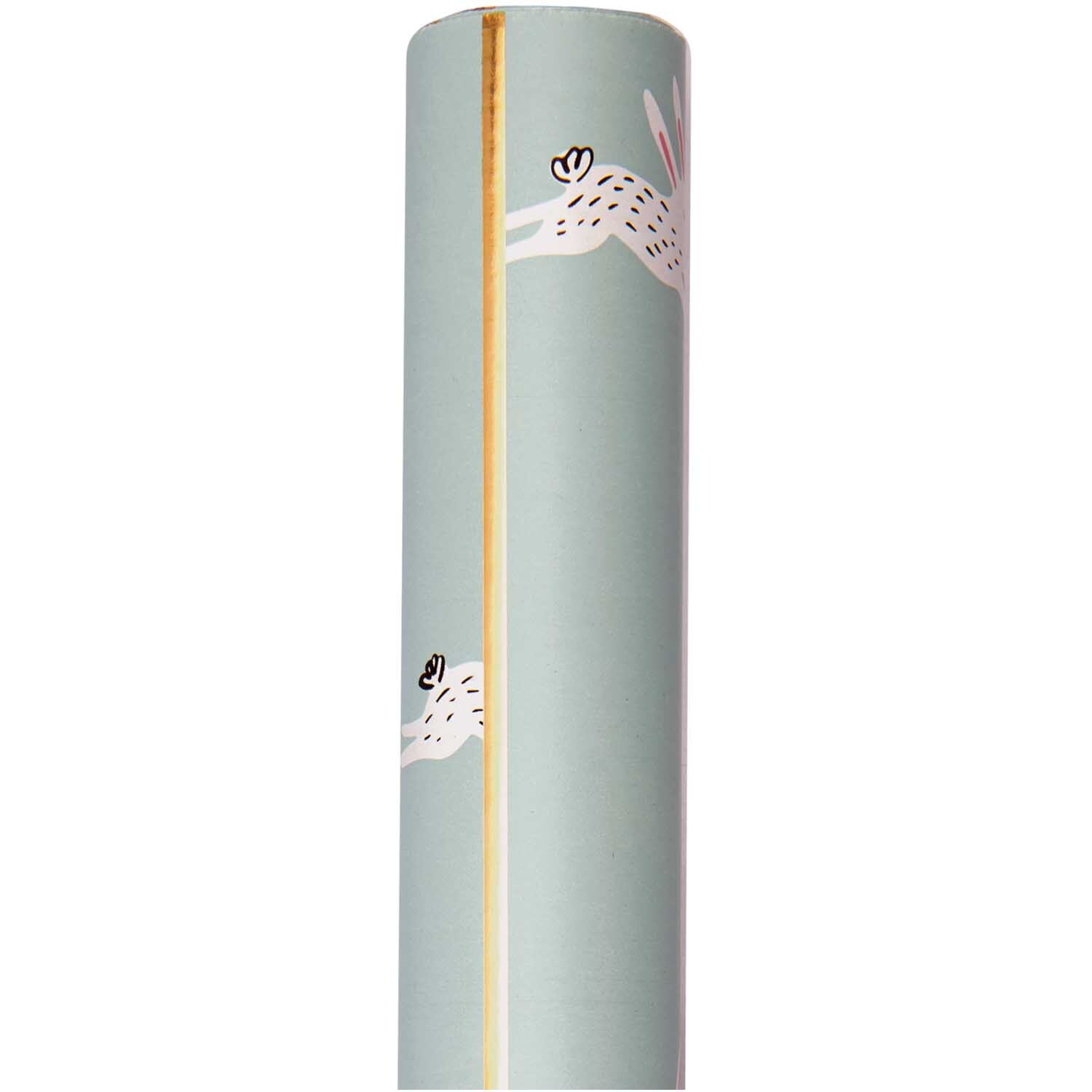 Paper Poetry Geschenkpapier Bunny Hop mint 70cm 2m Hot Foil von Rico Design