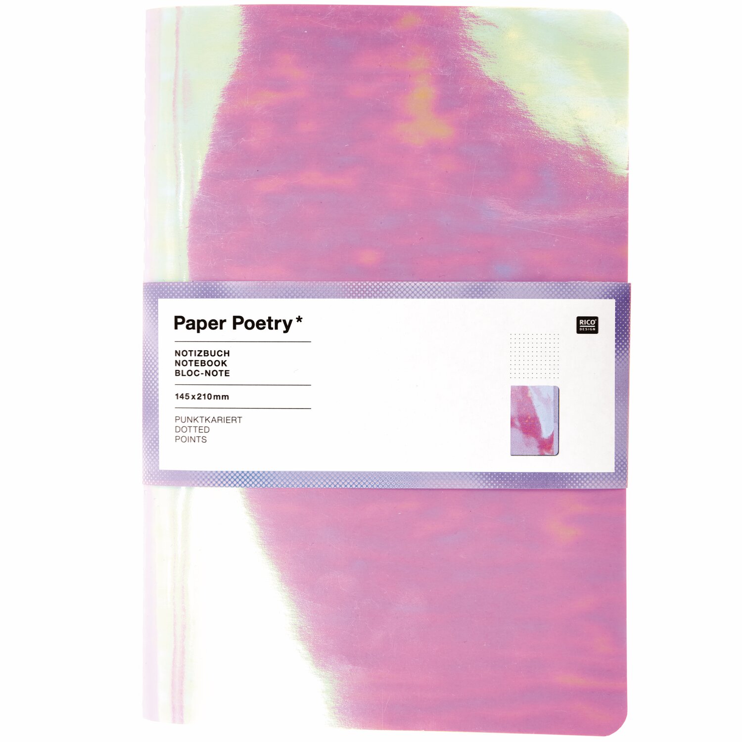 Paper Poetry Notizbuch A5 irisierend von Rico Design