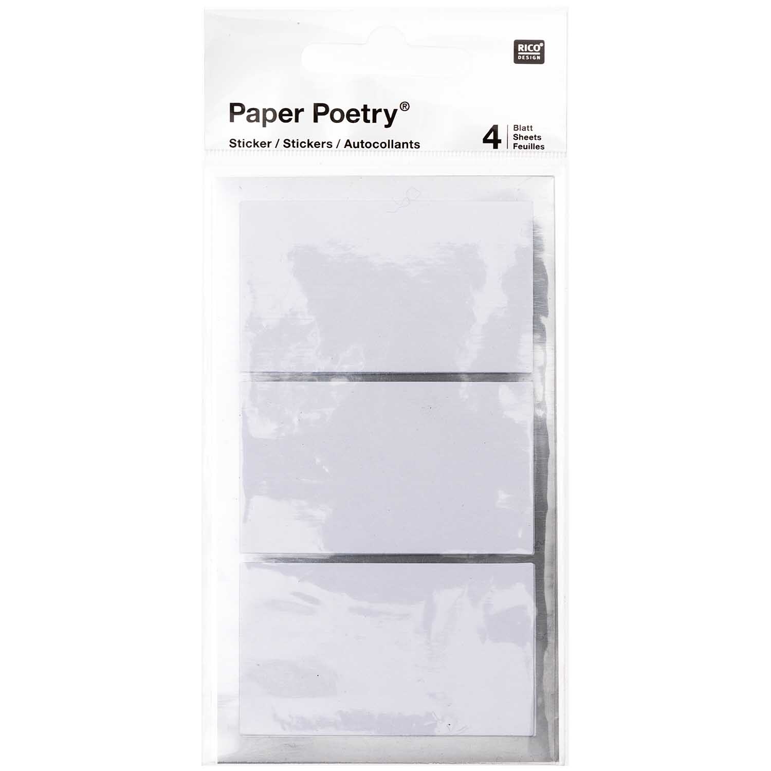 Paper Poetry Office Sticker Etiketten 60x35mm 4 Bogen Paper Poetry Office Sticker Etiketten 60x35mm 4 Bogen