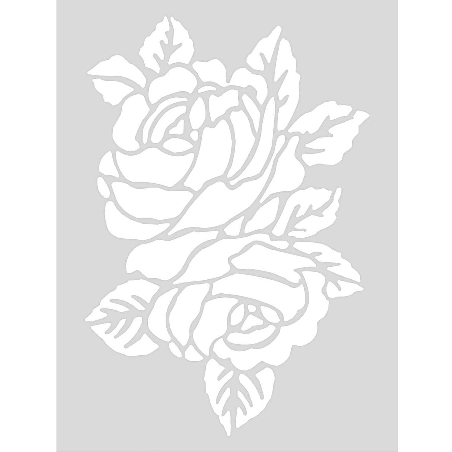 Schablone Rose 18,5x24,5cm selbstklebend Schablone Rose 18,5x24,5cm selbstklebend