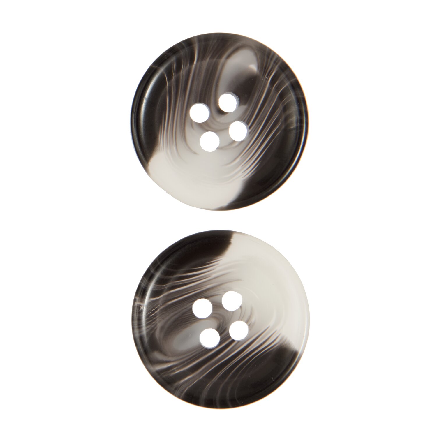 Knöpfe Grau strukturiert 2,2cm 2 Stück von Rico Design