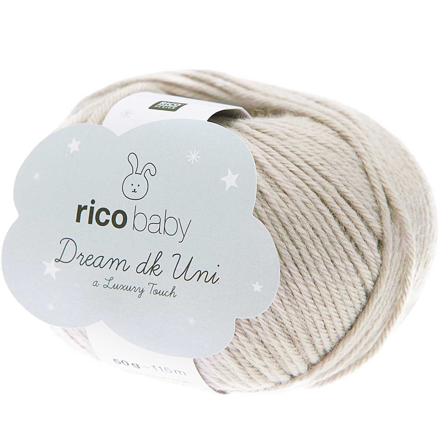 Strickset Hose Modell 14 aus Baby 042 von Rico Design Rico Baby Dream dk uni - Weiches, silbergraues Garnknäuel von Rico Design, ideal für Babyprojekte.