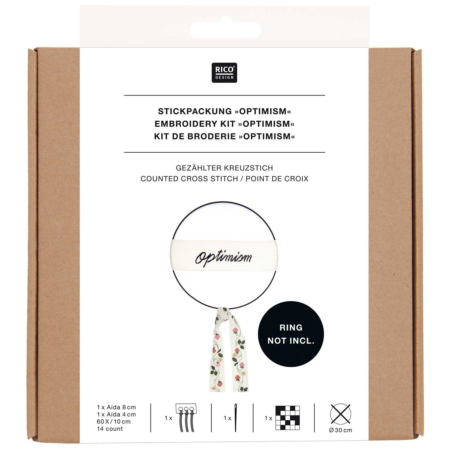 Stickpackung Band Optimism und Band Erdbeerranke Stickpackung Band Optimism und Band Erdbeerranke