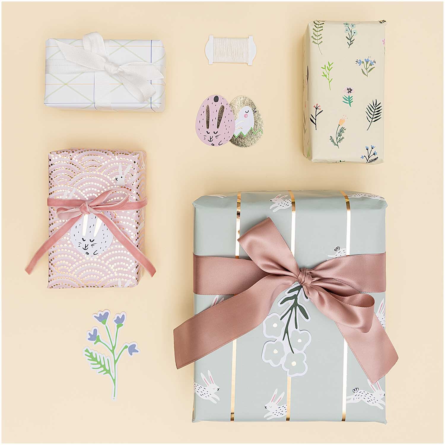Paper Poetry Geschenkpapier Bunny Hop mint 70cm 2m Hot Foil von Rico Design Paper Poetry Geschenkpapier Bunny Hop mint 70cm 2m Hot Foil von Rico Design