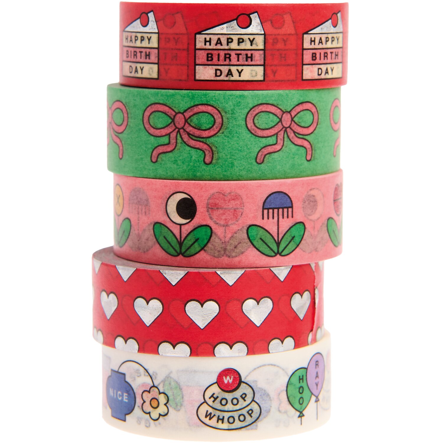 Rico Design x Redfries Tape Set Happy Birthday 1,5x10cm von Rico Design