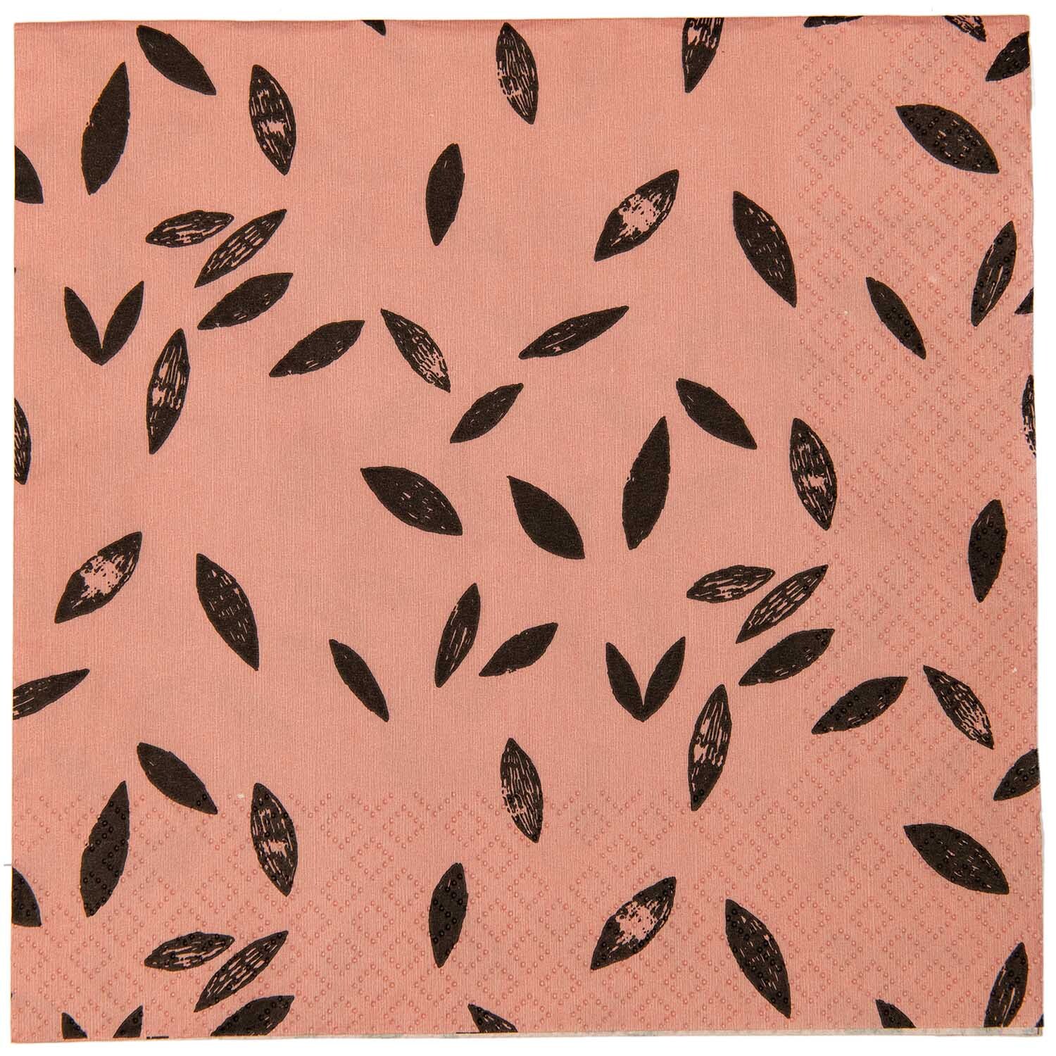 Servietten Blätter rosa 33x33cm 20 Stück Servietten Blätter rosa 33x33cm 20 Stück