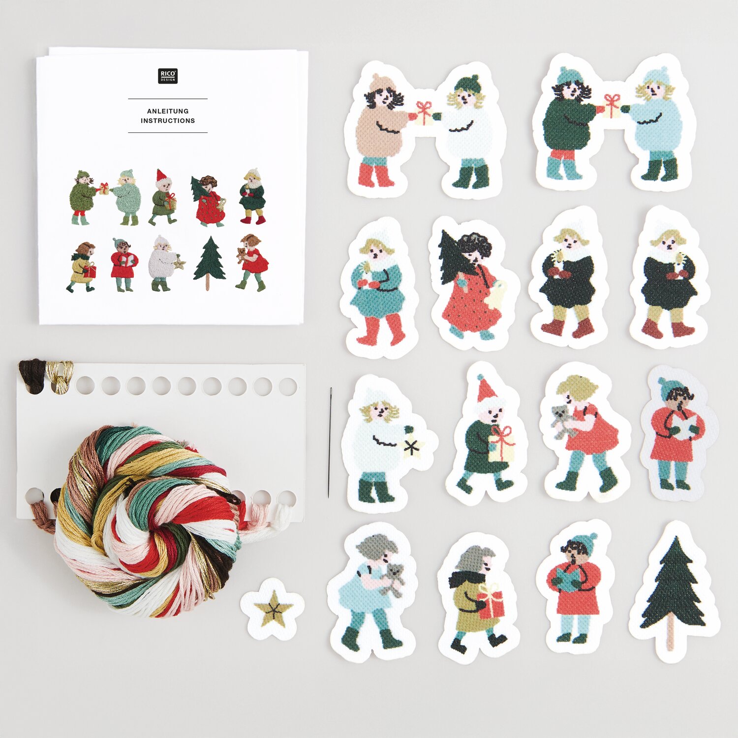 Stick & Stitch Stickpackung Kinder 15 Stück von Rico Design