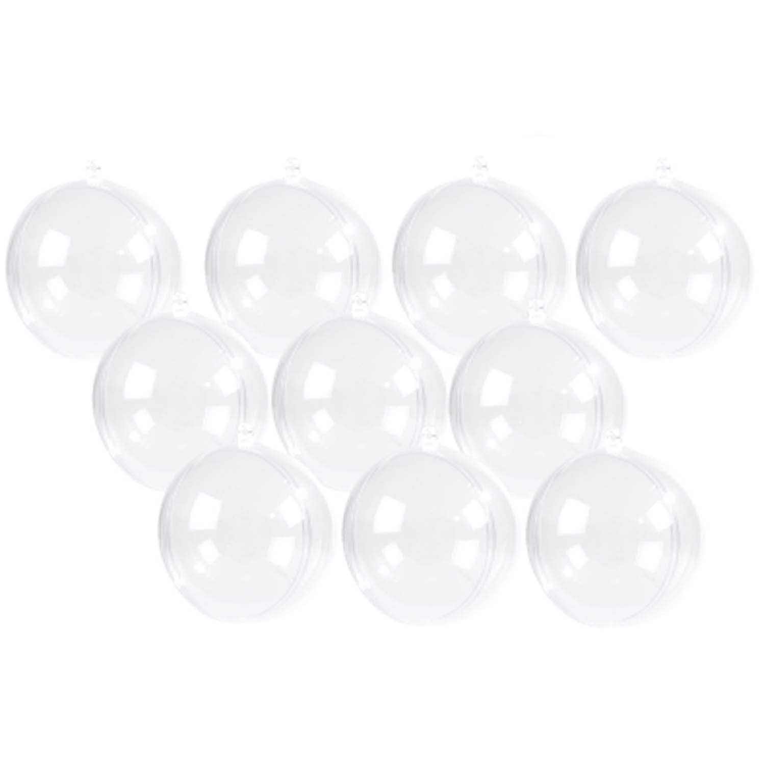 Acrylkugeln Set von Rico Design, bestehend aus transparenten Kugeln, ideal für kreative Bastelprojekte.