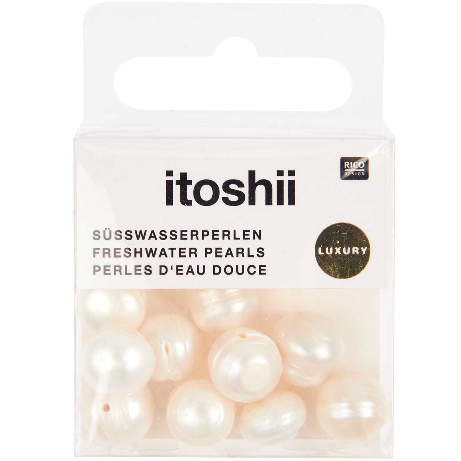 itoshii Süßwasserperlen natur ca. 11-12mm 10 Stück itoshii Süßwasserperlen natur ca. 11-12mm 10 Stück