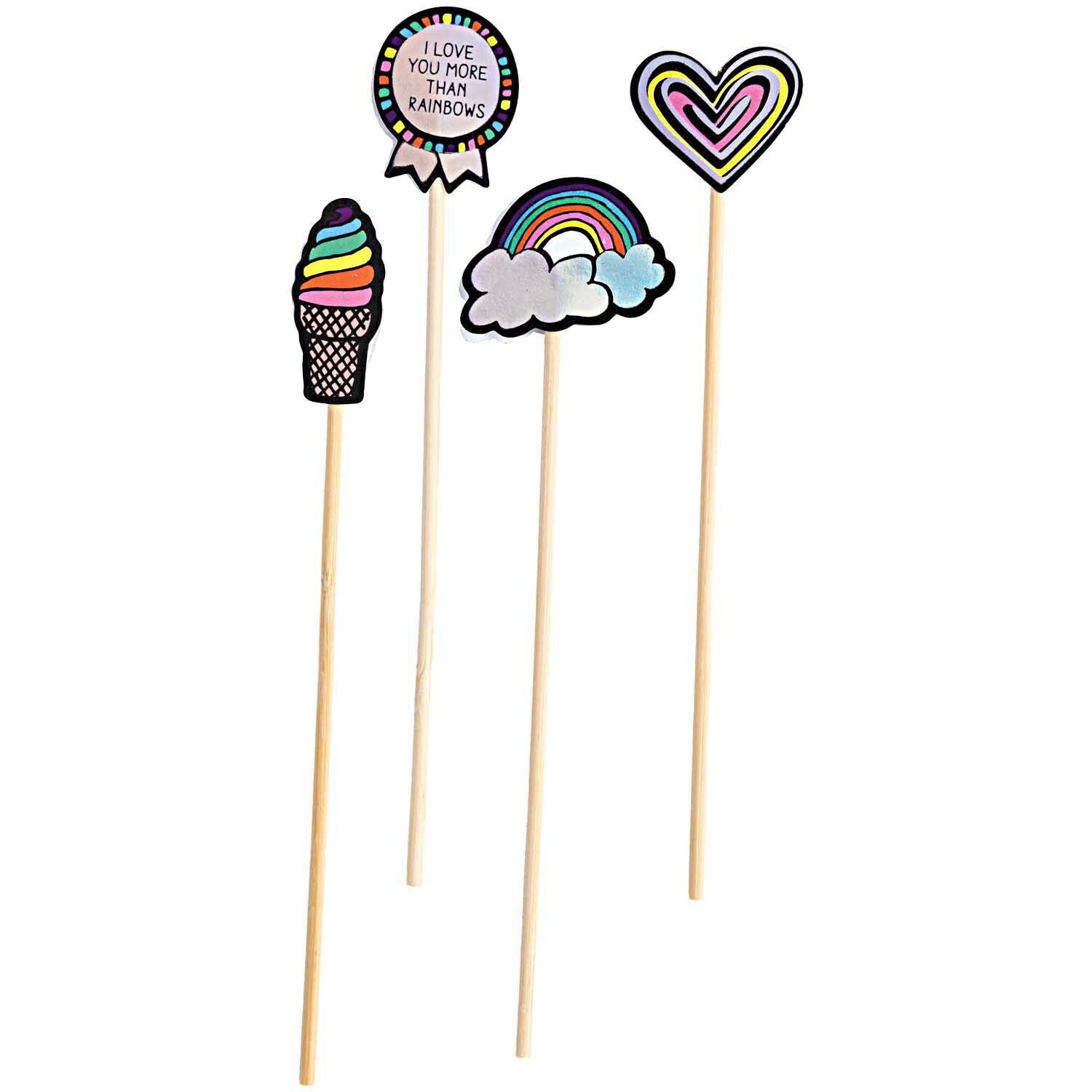 Picker Mix Regenbogen irisierend 15cm 24 Stück