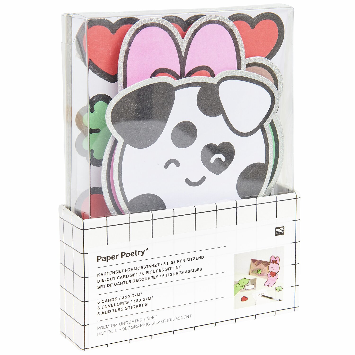 Paper Poetry Kartenset Chingu formgestanzt B6 von Rico Design