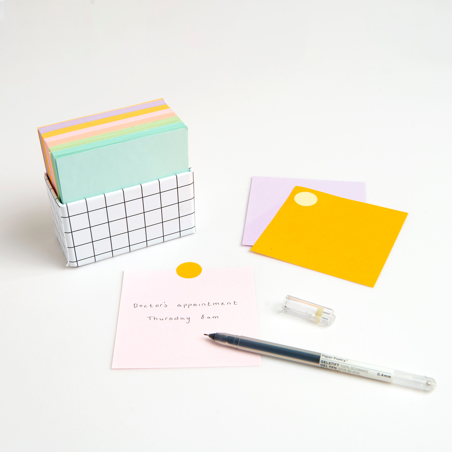 Paper Poetry Notizzettel-Box grün, orange, lila 9x9cm 400 Blatt Paper Poetry Notizzettel-Box grün, orange, lila 9x9cm 400 Blatt