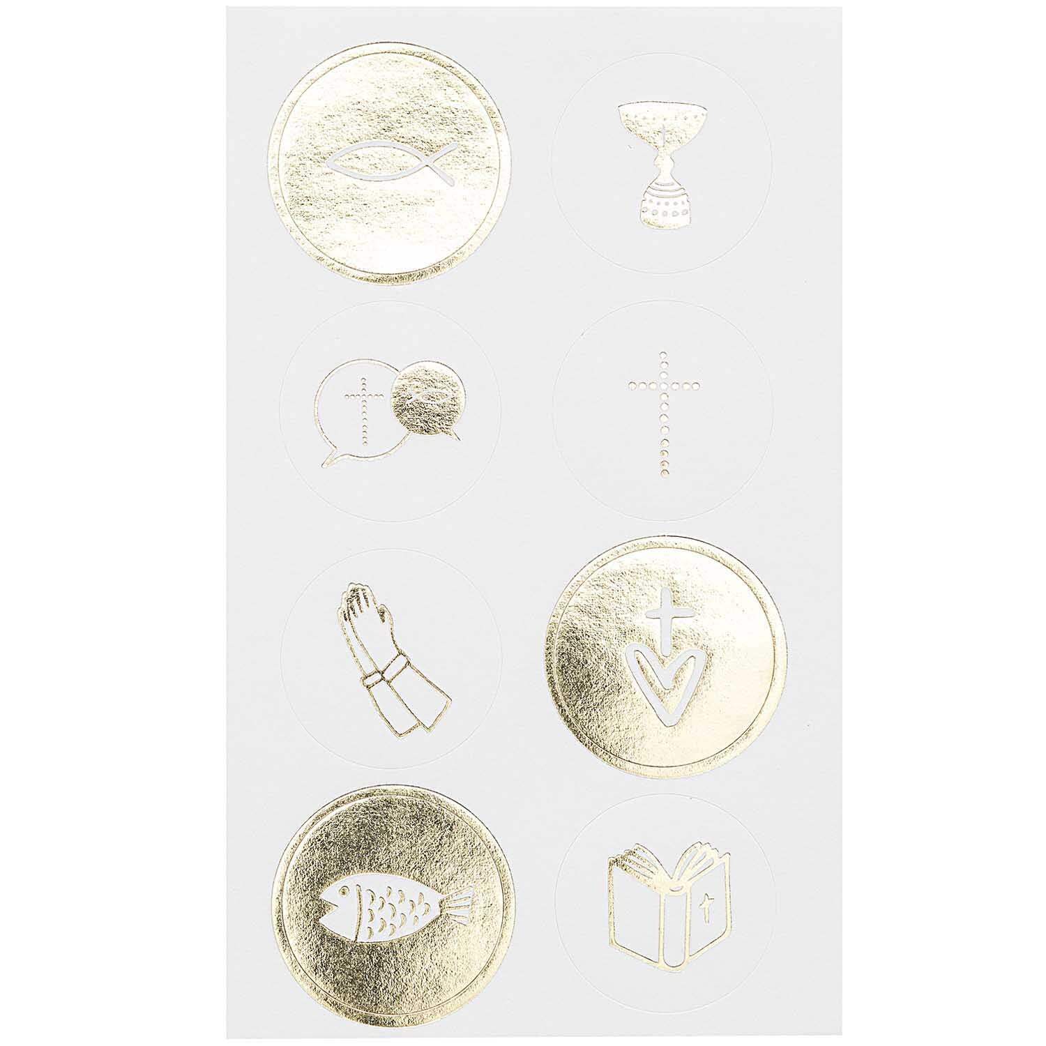 Paper Poetry Sticker Kommunion und Konfirmation gold 4 Blatt Paper Poetry Sticker Kommunion und Konfirmation gold 4 Blatt