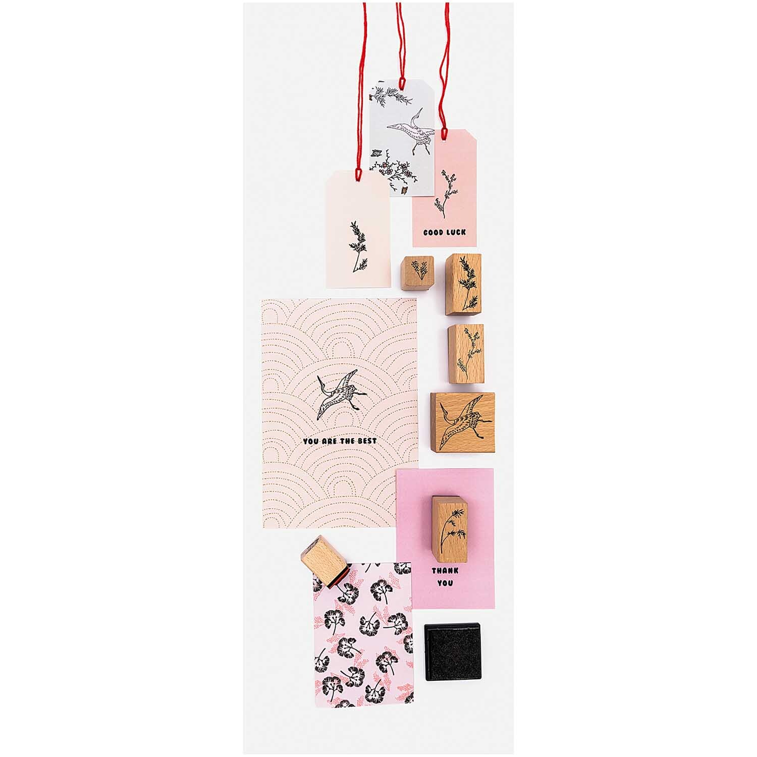 Paper Poetry Stempelset Jardin Japonais Kranich