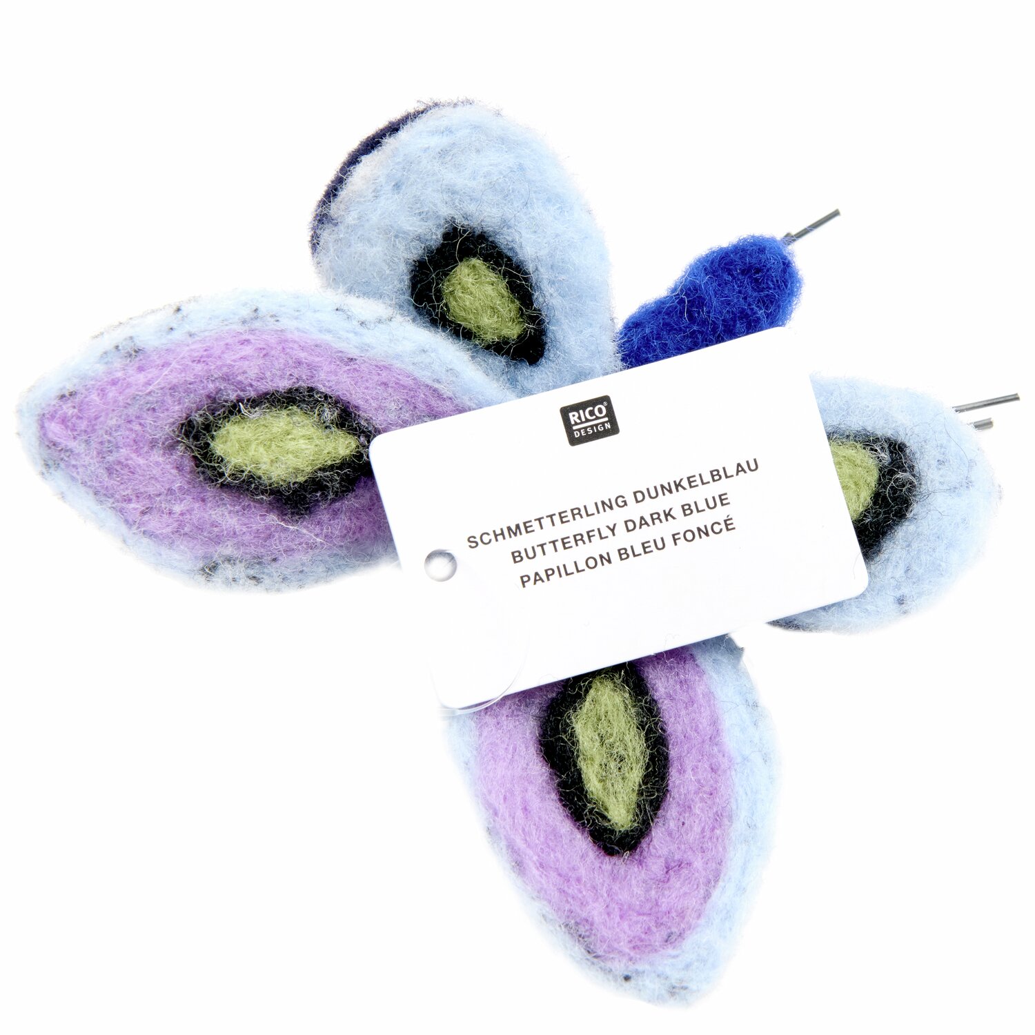Aufhänger Filz-Schmetterling 10x10,5x7cm Farbe Dunkelblau von Rico Design