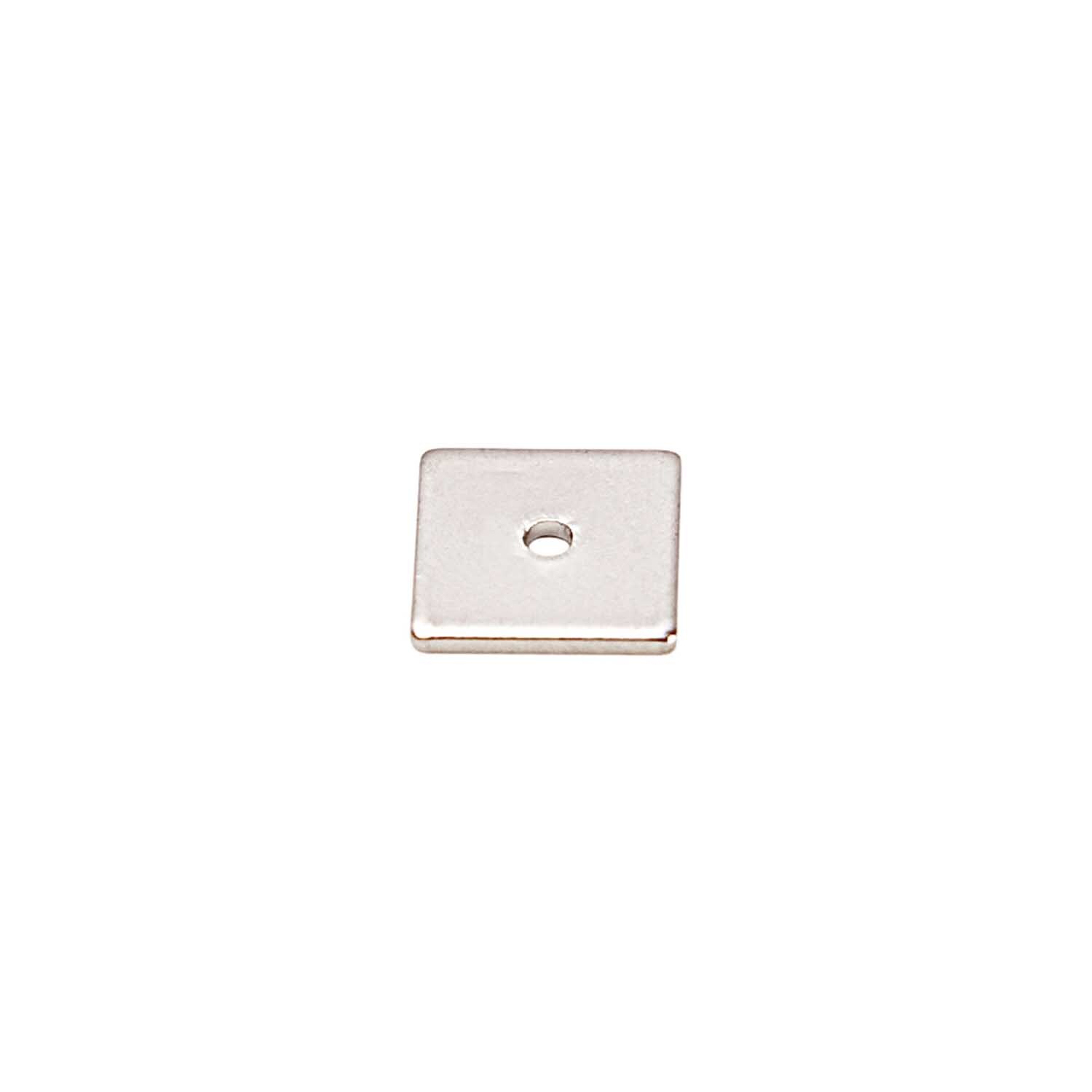 Scheibe eckig silber 10x10mm 20 Stück