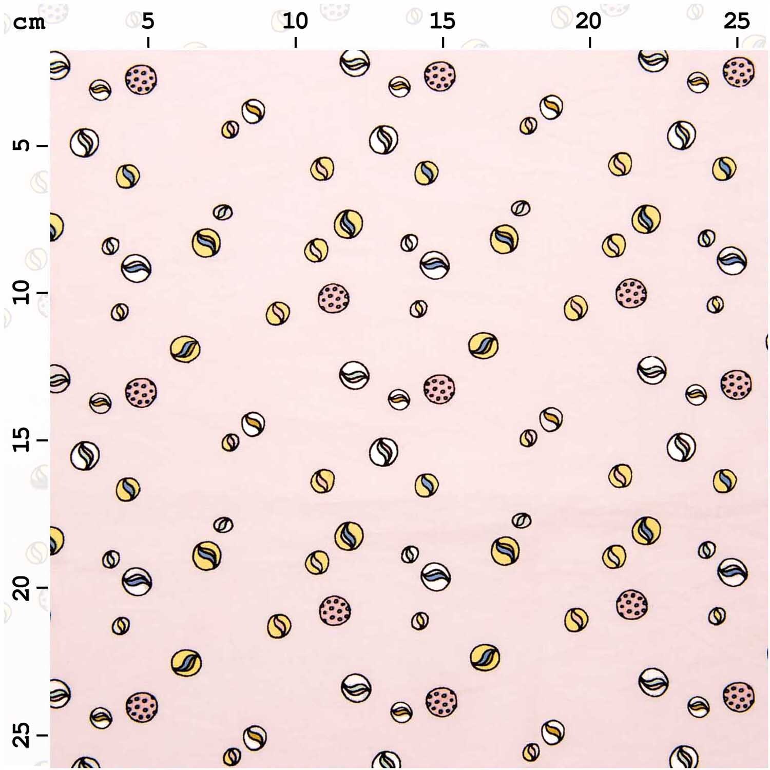 Druckstoff Murmeln rosa 50x140cm Druckstoff Murmeln rosa 50x140cm