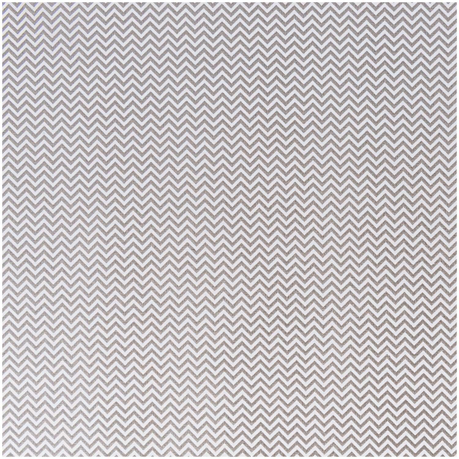 Stoff Zickzack weiß-grau 50x140cm Stoff Zickzack weiß-grau 50x140cm