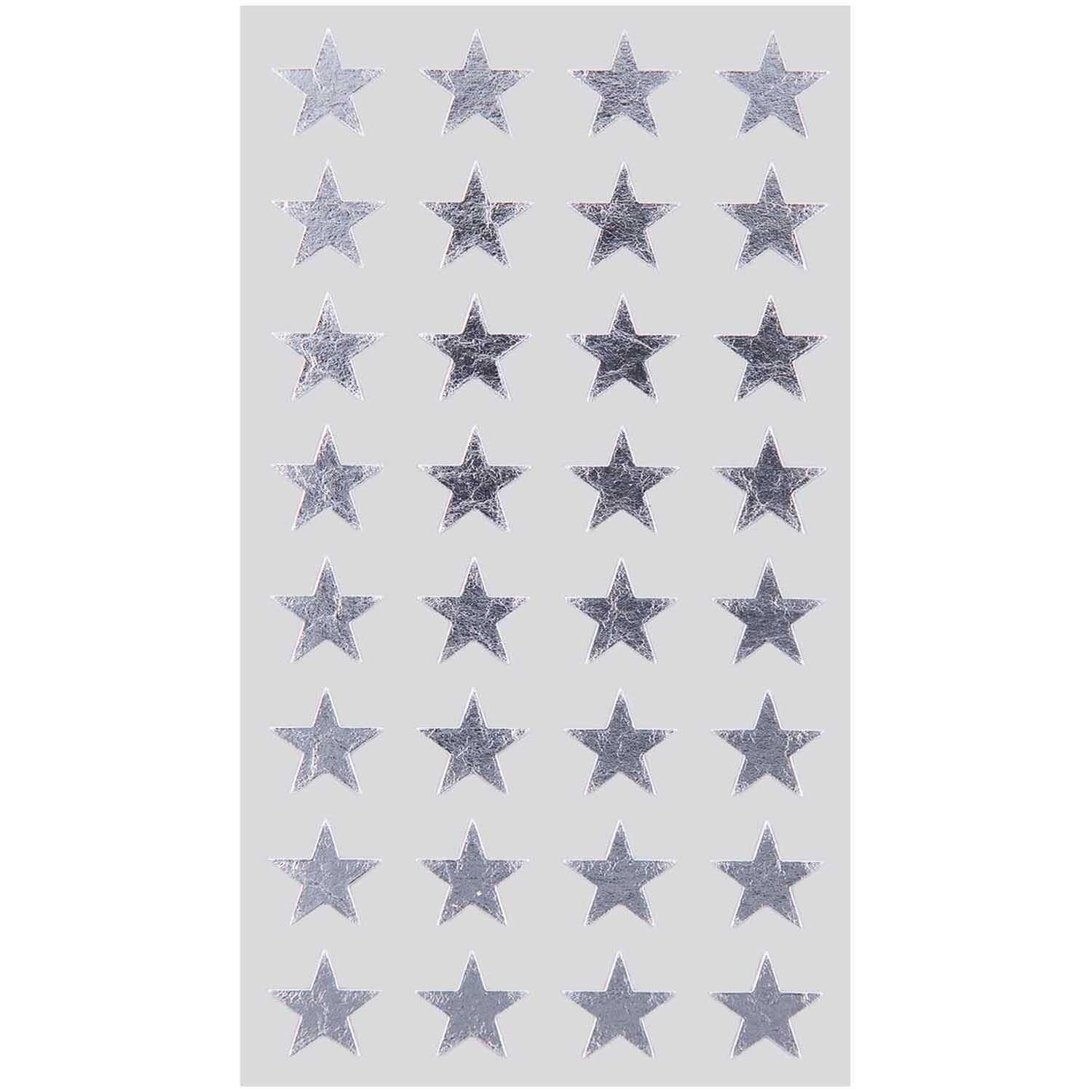 Paper Poetry Sticker Sterne silber 13mm 4 Bogen