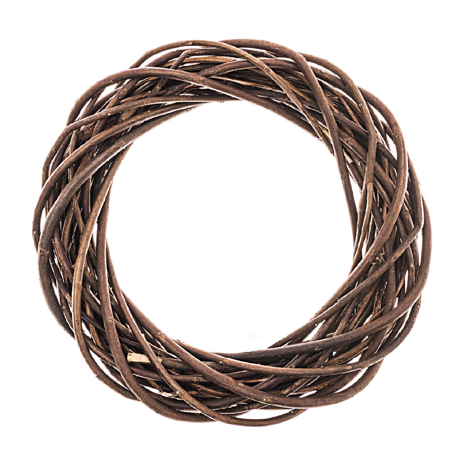 Weidenkranz ungeschält Natur: Dekorativer Kranz aus natürlichen Weidenzweigen, ideal für kreative Bastelprojekte und saisonale Dekorationen.