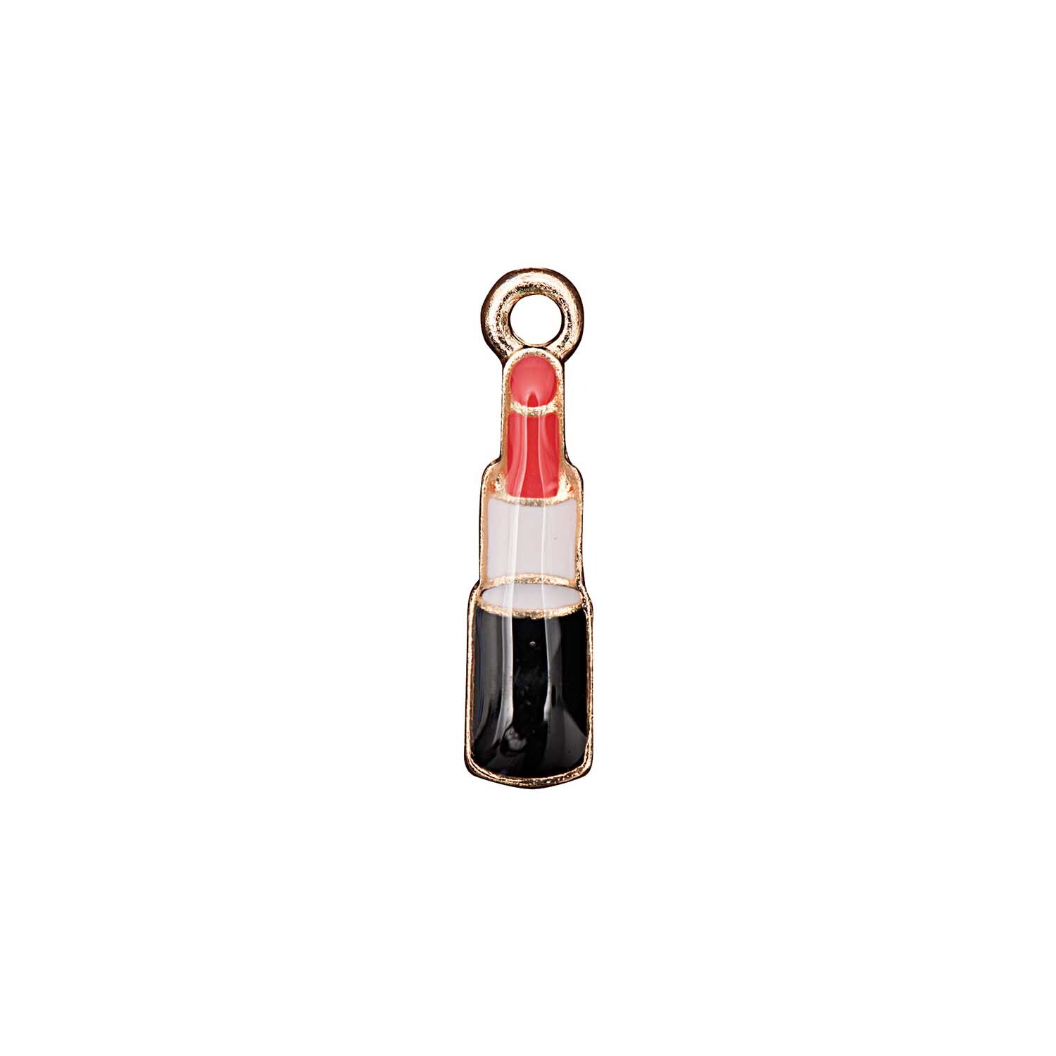 Anhänger Lippenstift 4x13,5mm Emaille