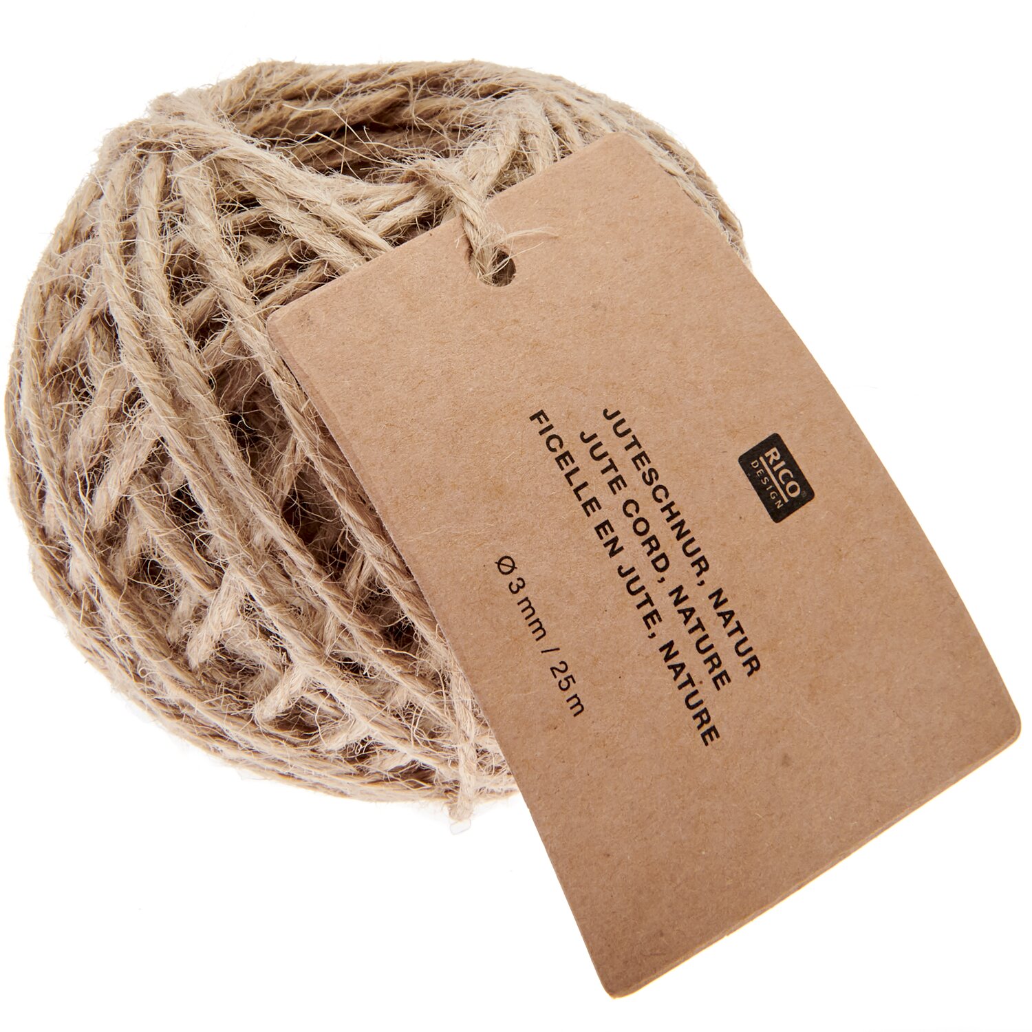 Juteschnur 3mm 25m Farbe Natur von Rico Design