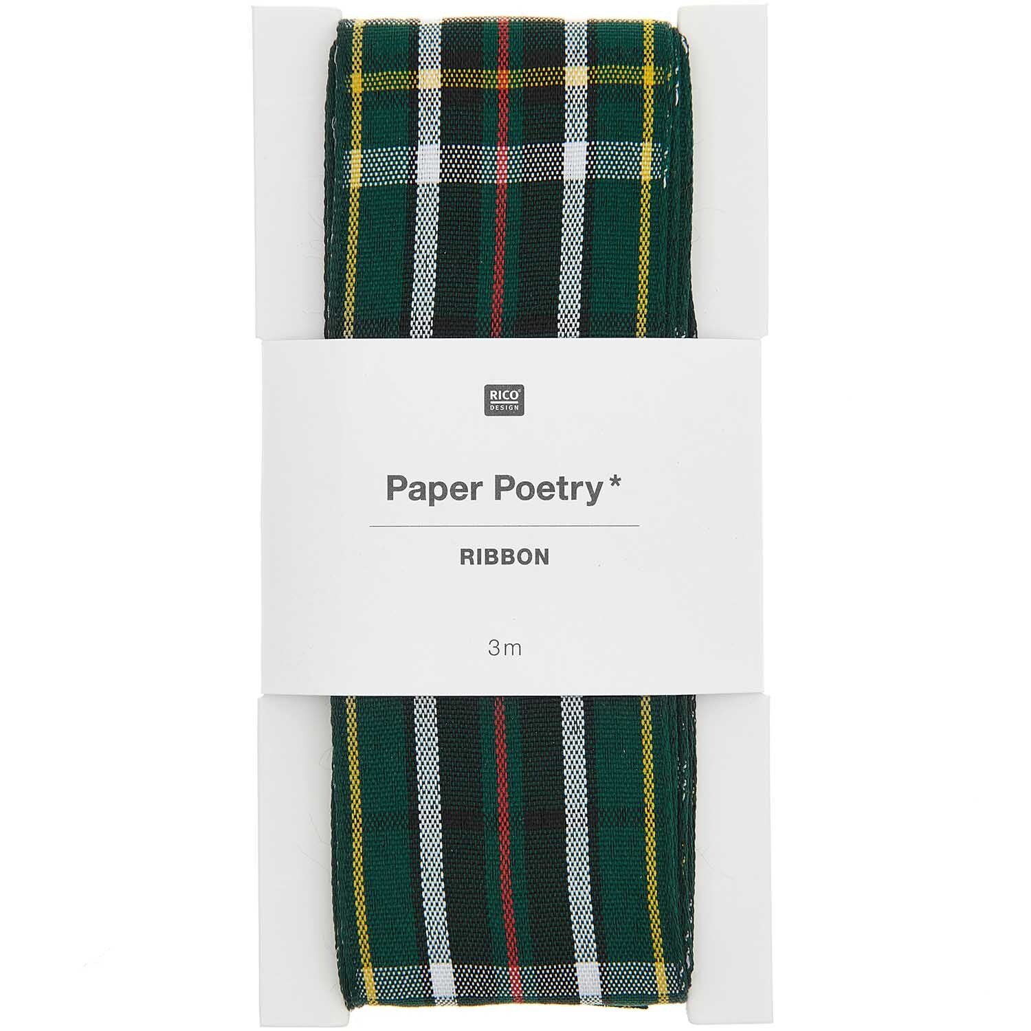Paper Poetry Karoband grün-gelb-schwarz-rot 38mm 3m Paper Poetry Karoband grün-gelb-schwarz-rot 38mm 3m