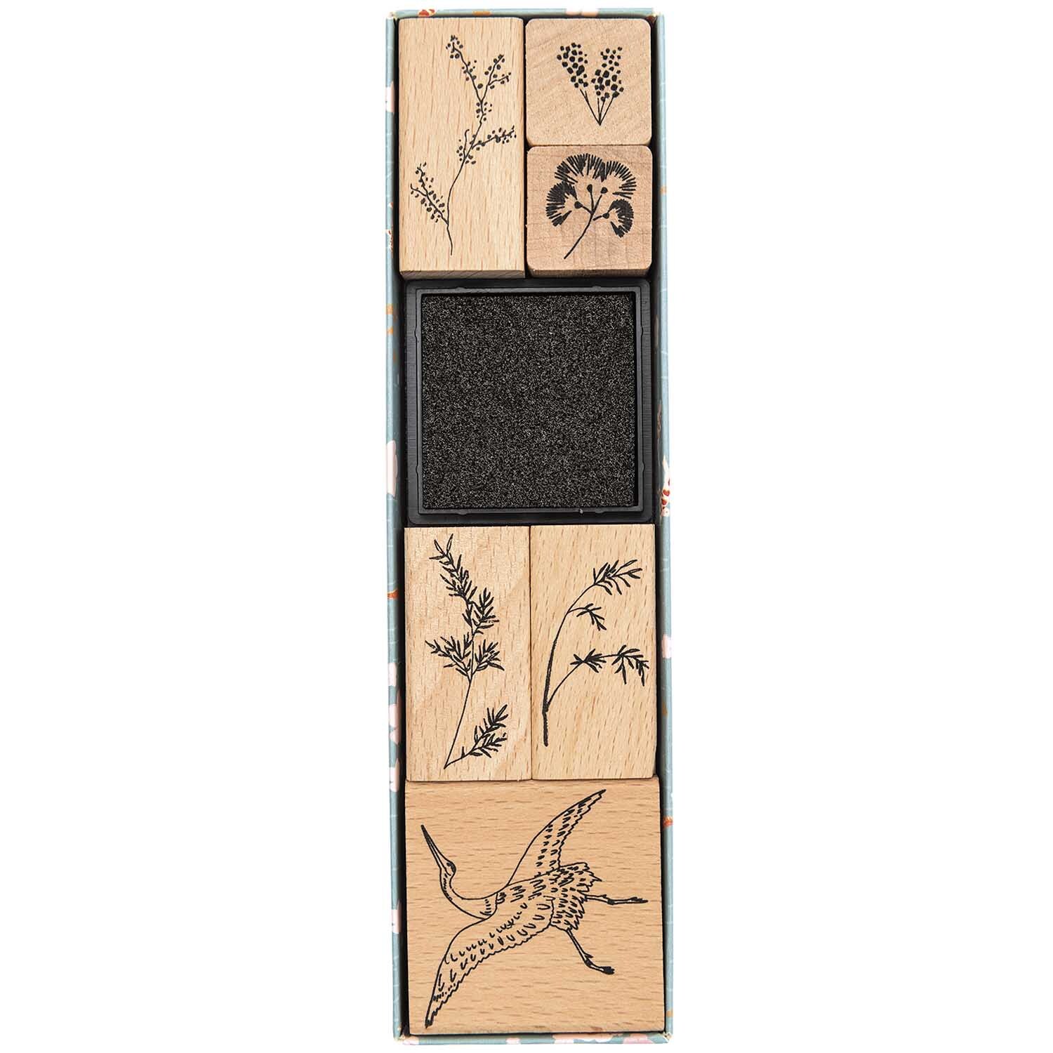 Paper Poetry Stempelset Jardin Japonais Kranich