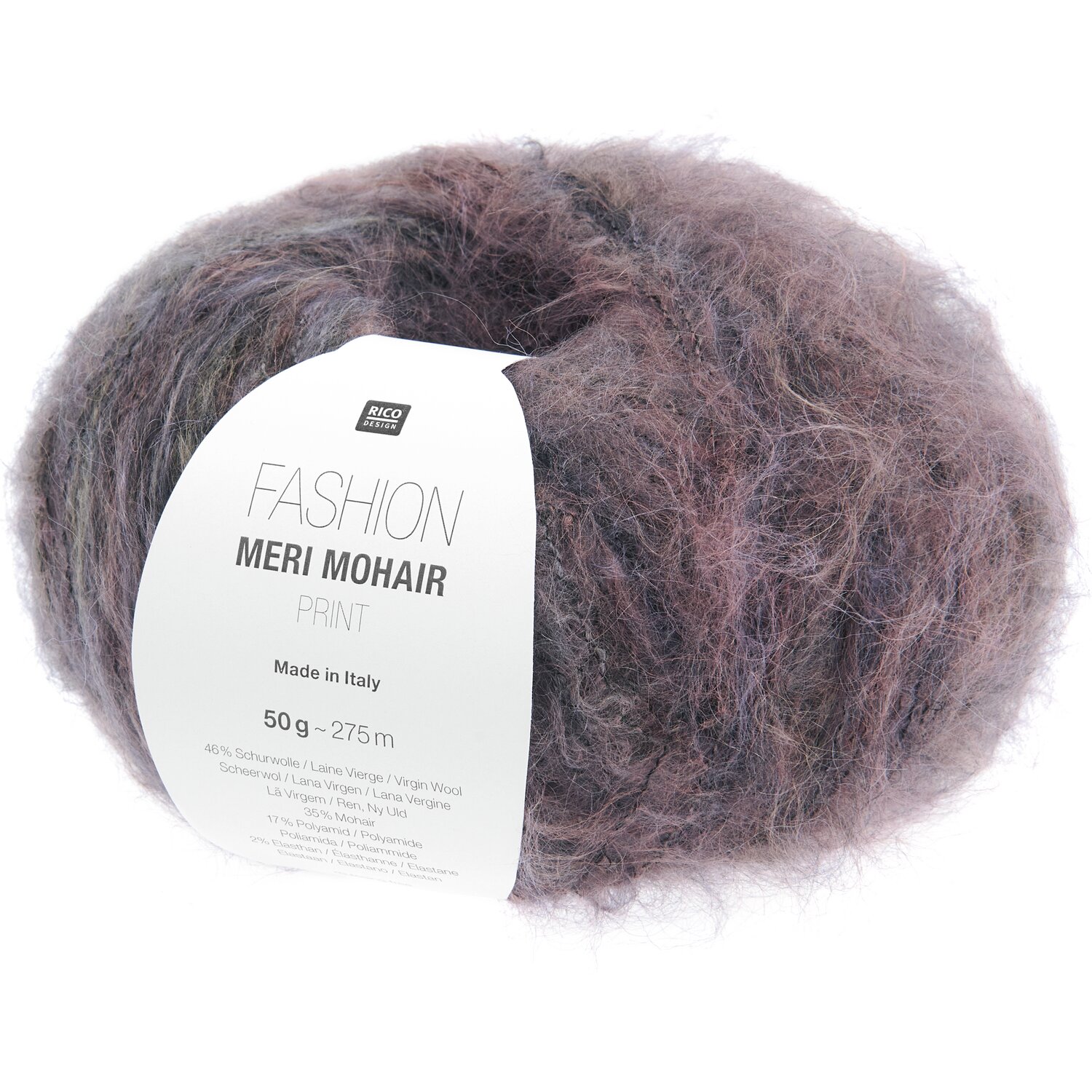 Fashion Meri Mohair Print 50g 275m Farbe Smokey Purple von Rico Design Fashion Meri Mohair Print 50g 275m Farbe Smokey Purple von Rico Design