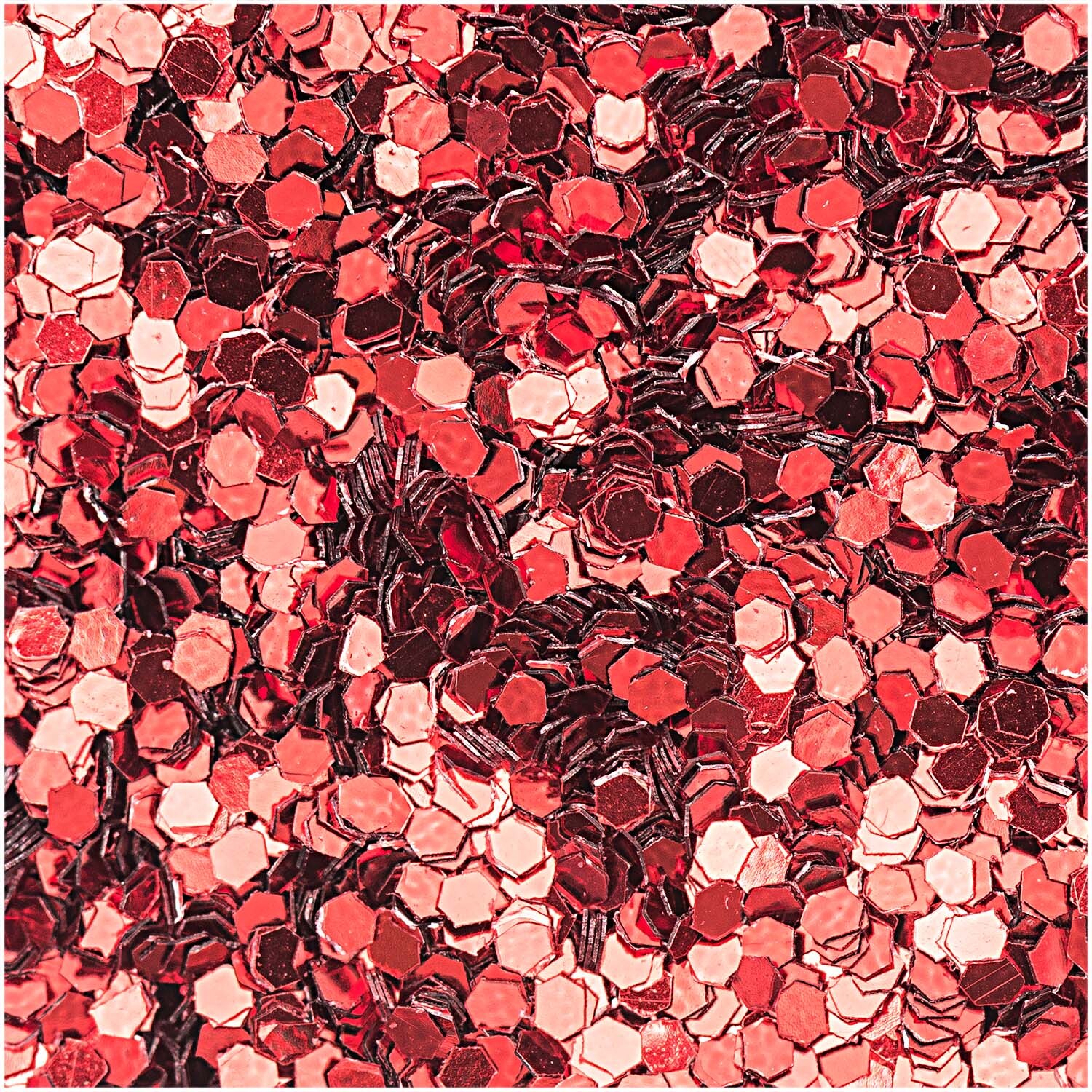 Glitter große Flakes 6g Farbe Rot von Rico Design