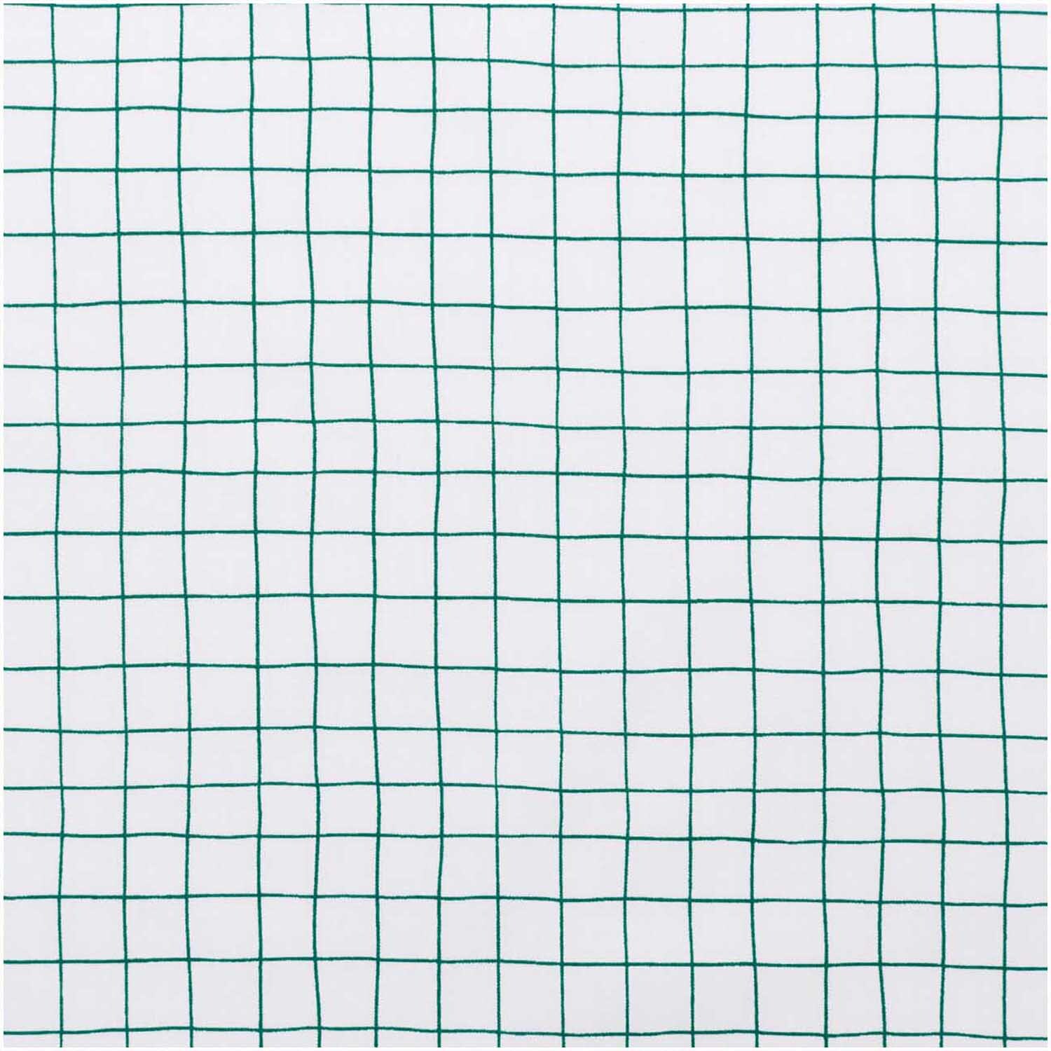 Druckstoff Hygge kariert weiß-grün 50x140cm