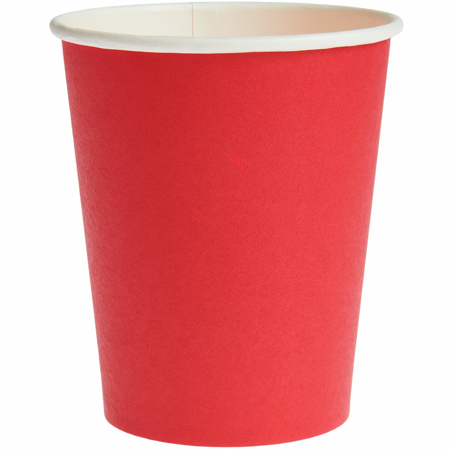 Pappbecher Rot 8 Stück, 250ml, ideal für Partys. Der Becher ist einfarbig und aus Papier.