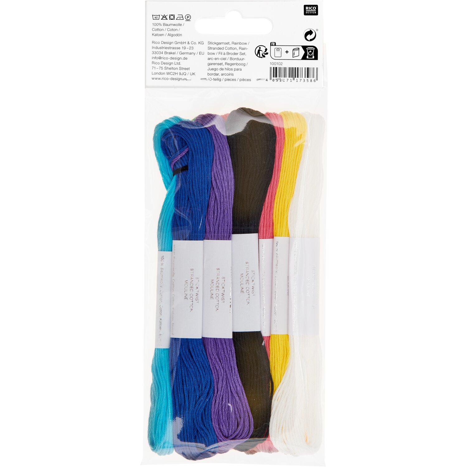 Stickgarn Set Rainbow 10-teilig von Rico Design