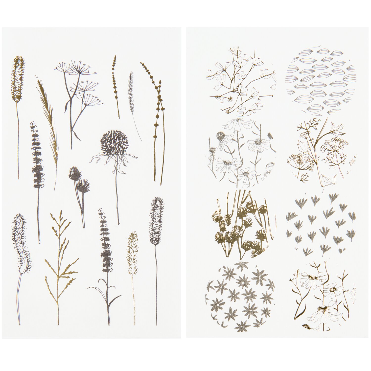 Paper Poetry Washi Sticker In the Meadow Schwarz/Gold 4 Bögen von Rico Design