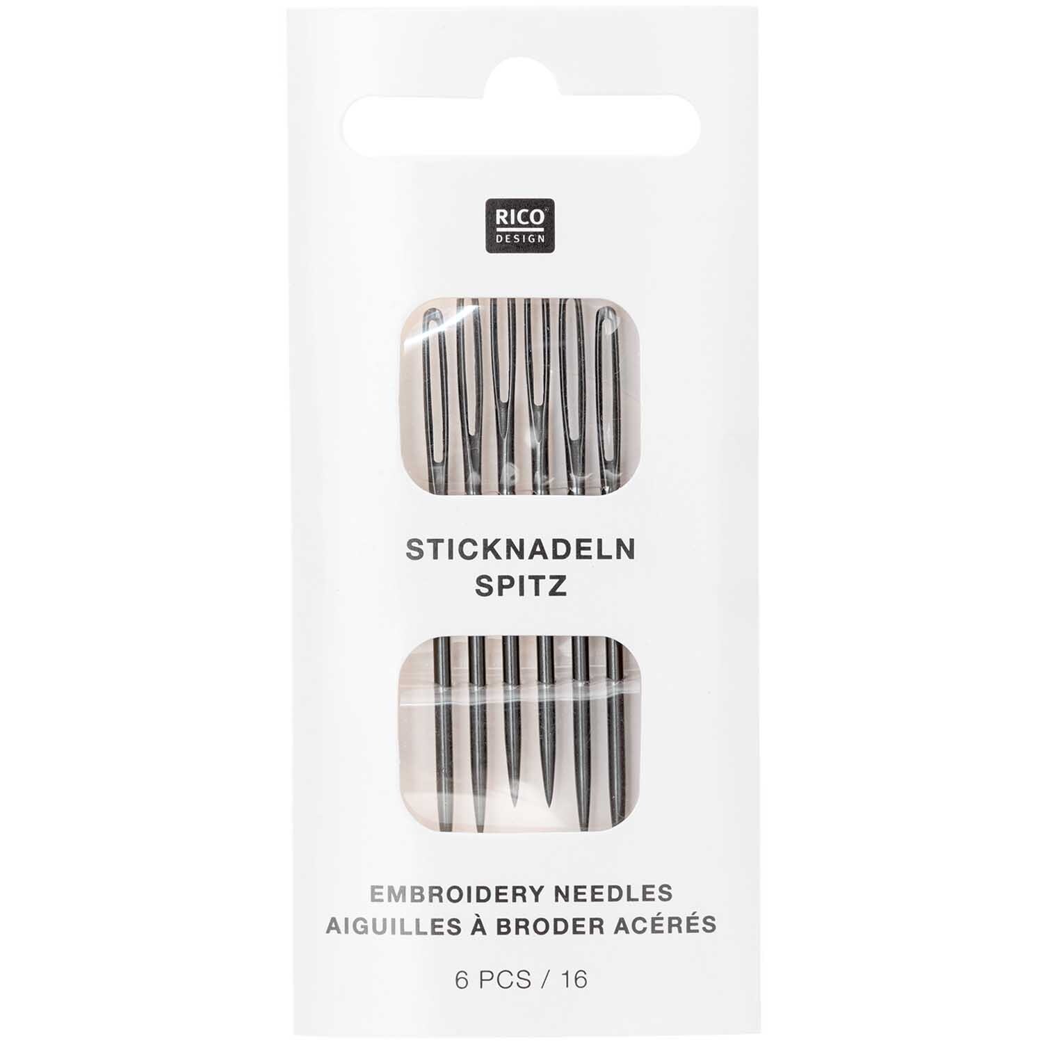 Sticknadeln spitz 6 Stück