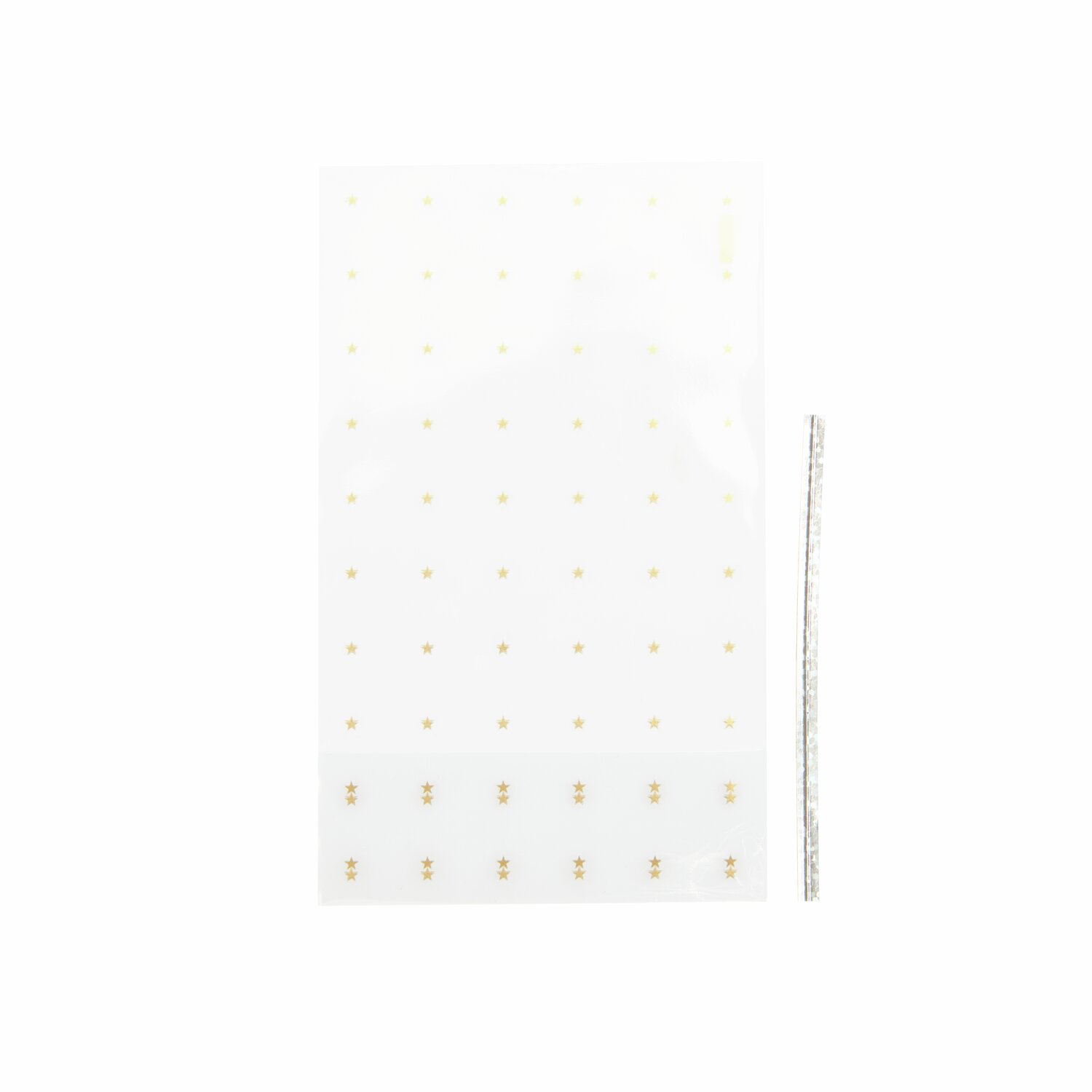 Kekstüten Goldene Sterne Raster  10 Stück Größe 90x150mm von Rico Design
