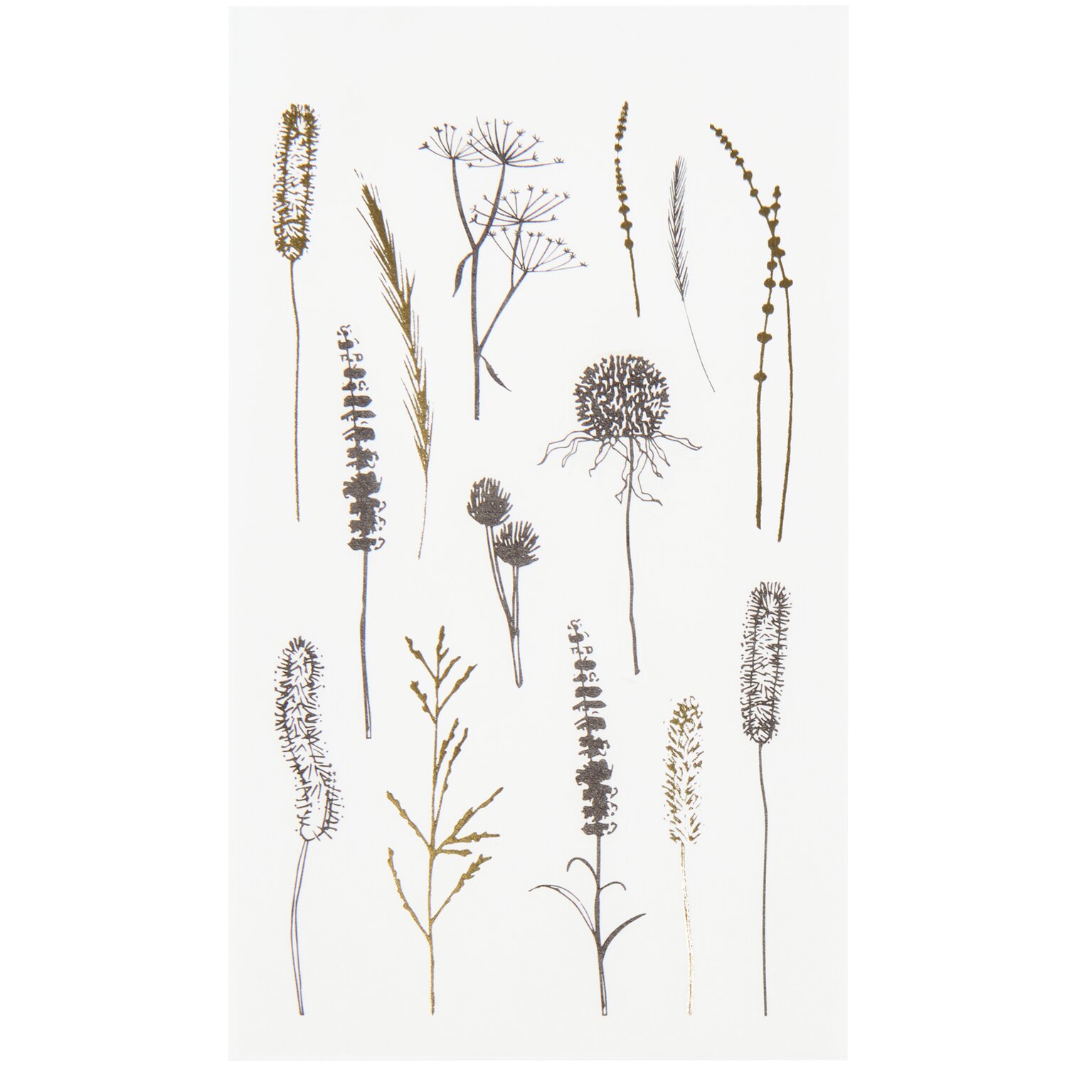 Paper Poetry Washi Sticker In the Meadow Schwarz/Gold 4 Bögen von Rico Design