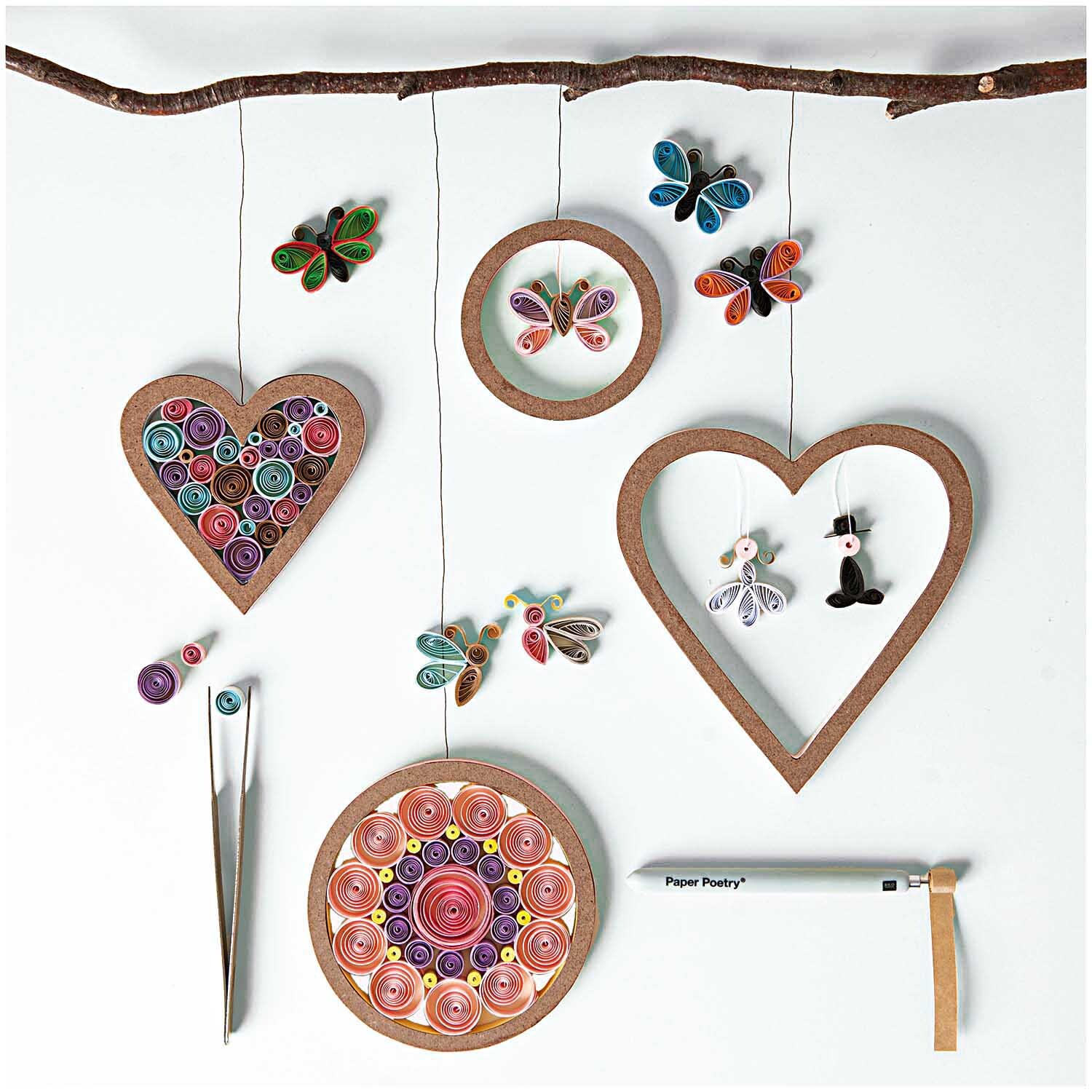Paper Poetry Quilling Bastelset Schmetterlinge 5mm 150 Stück