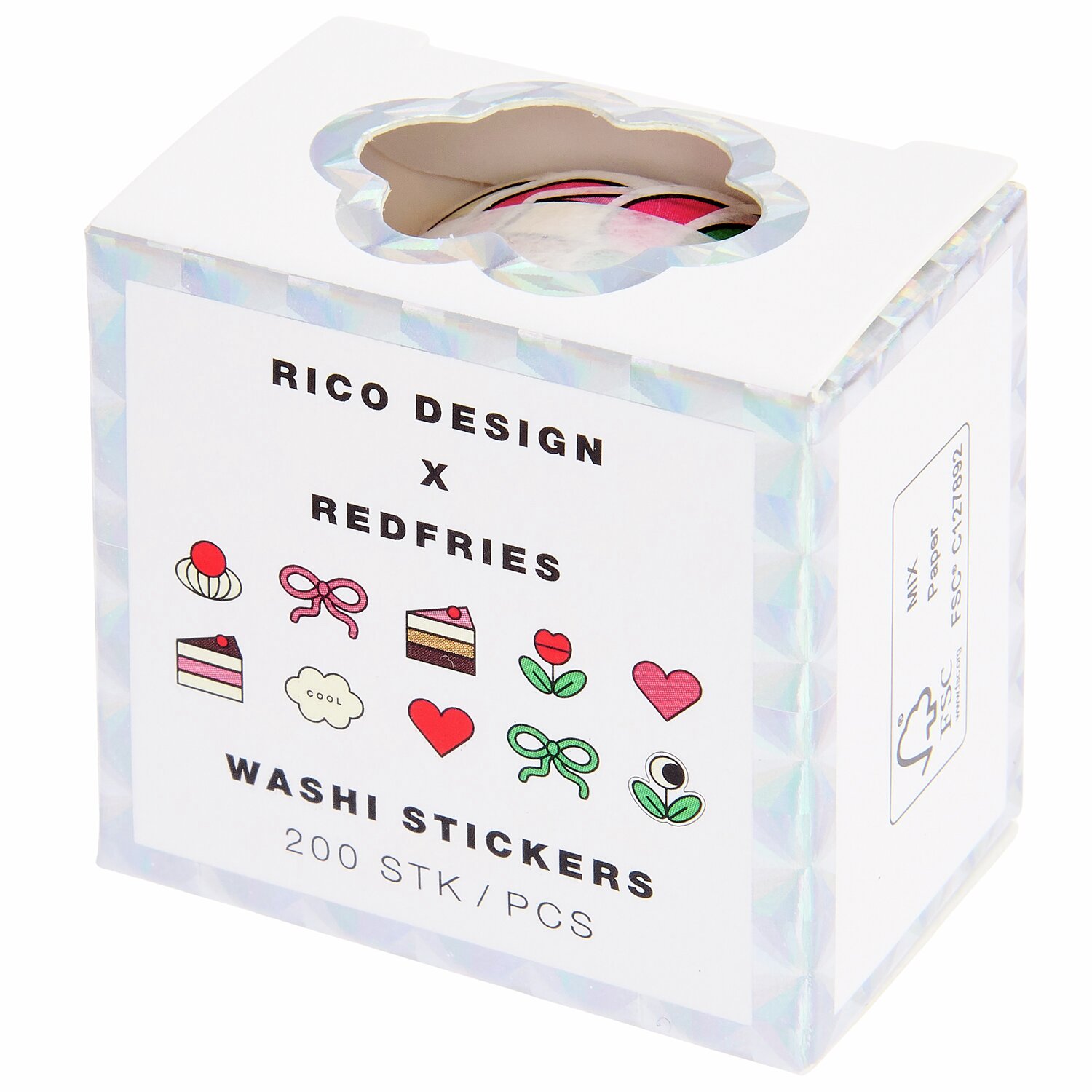 Rico Design x Redfries Washi Sticker Eye Candy 200 Stück von Rico Design