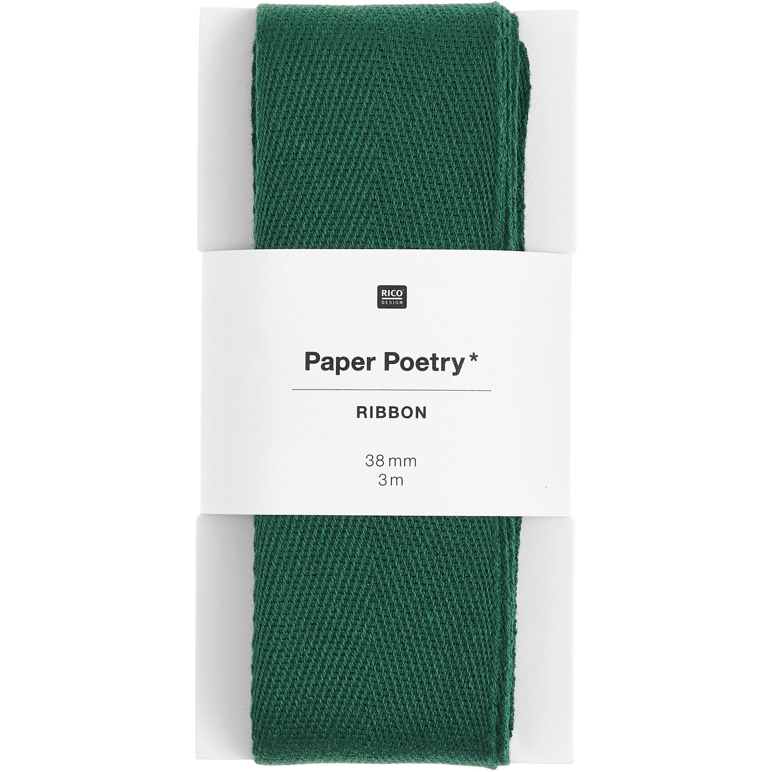 Paper Poetry Baumwollband Grün von Rico Design