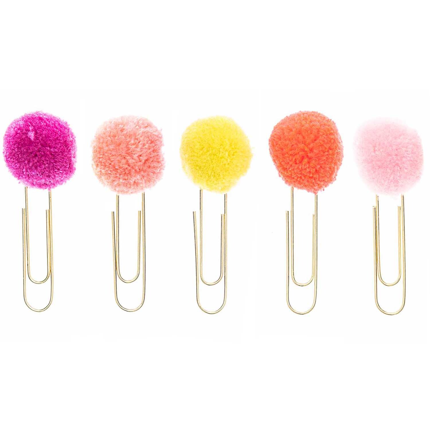 Paper Poetry Büroklammern mit Pompons 4cm 5 Stück Paper Poetry Büroklammern mit Pompons 4cm 5 Stück