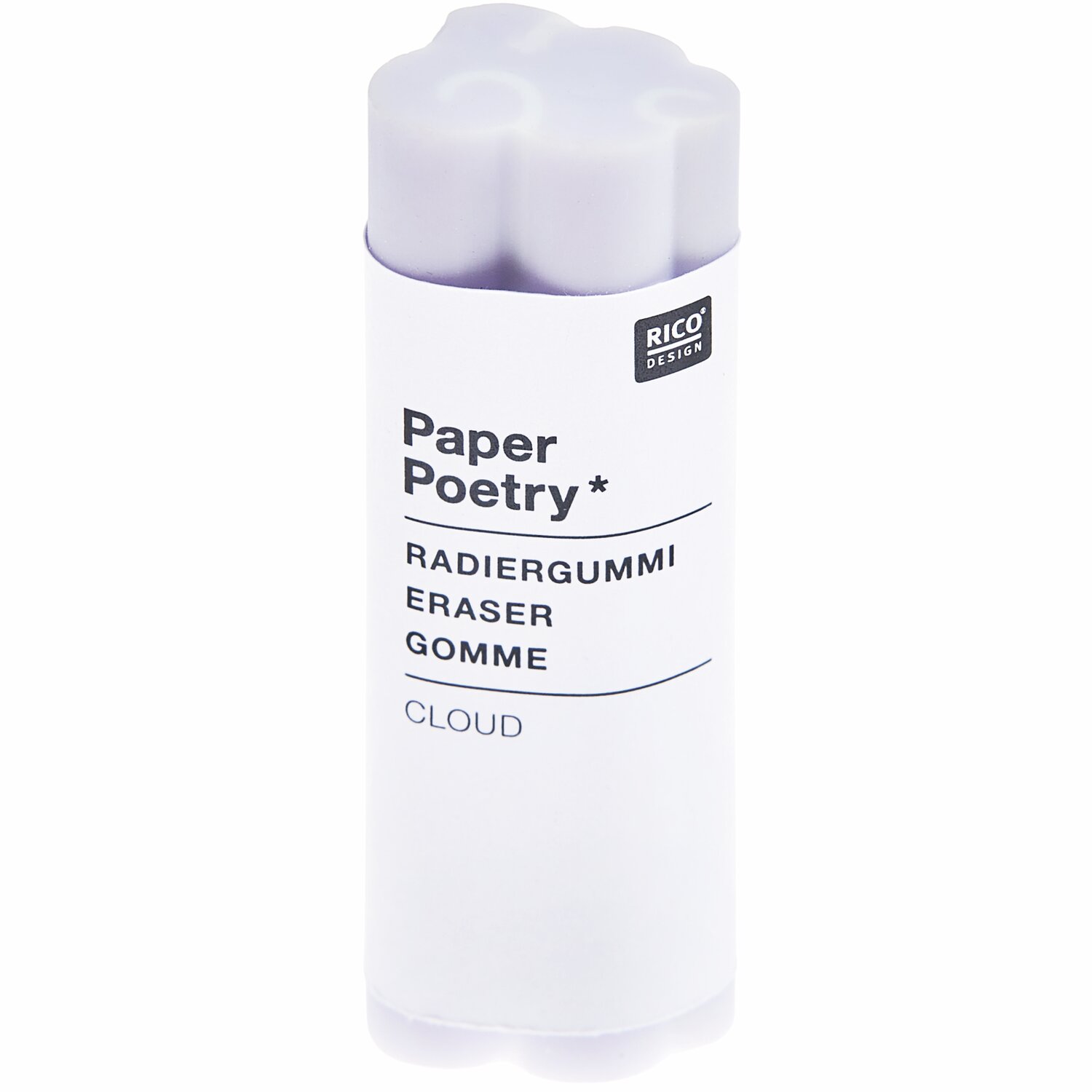 Paper Poetry 3D Radiergummi Wolke 21x16x60mm Farbe Grau von Rico Design