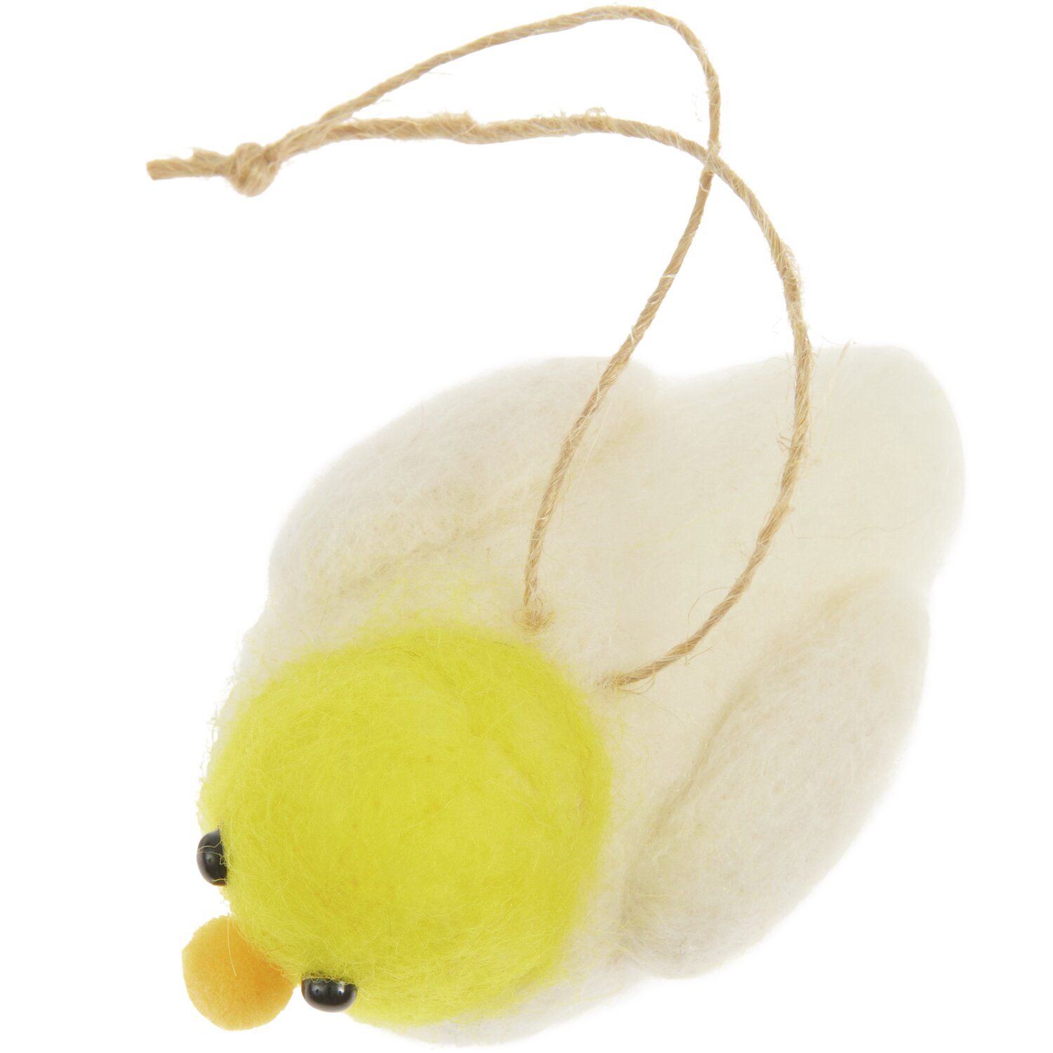 Aufhänger Filz-Vogel Gelb-Weiß 4,4x4,5x7cm von Rico Design